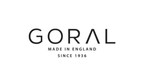 Goral logo with text 'Made in England Since 1936' on a white background.