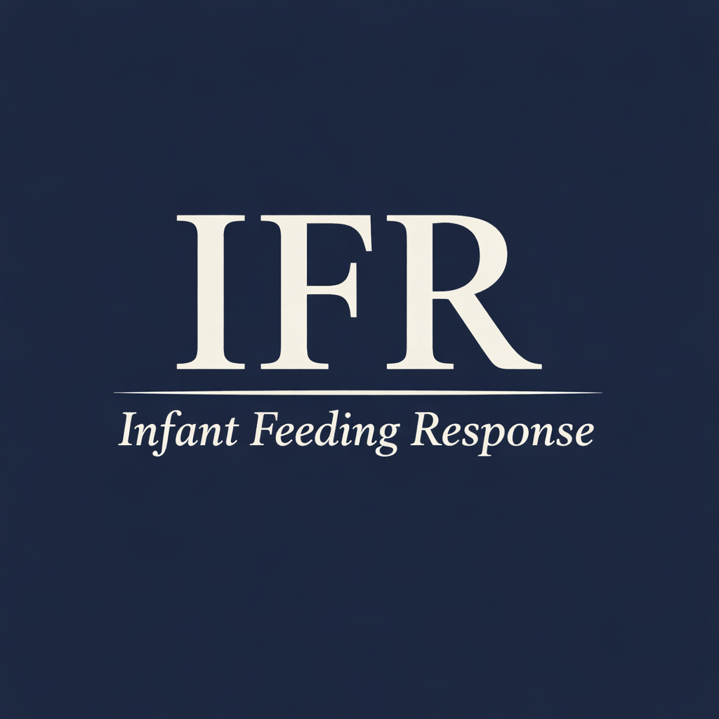 Logo with large letters 'IFR' and the words 'Infant Feeding Response' underneath.