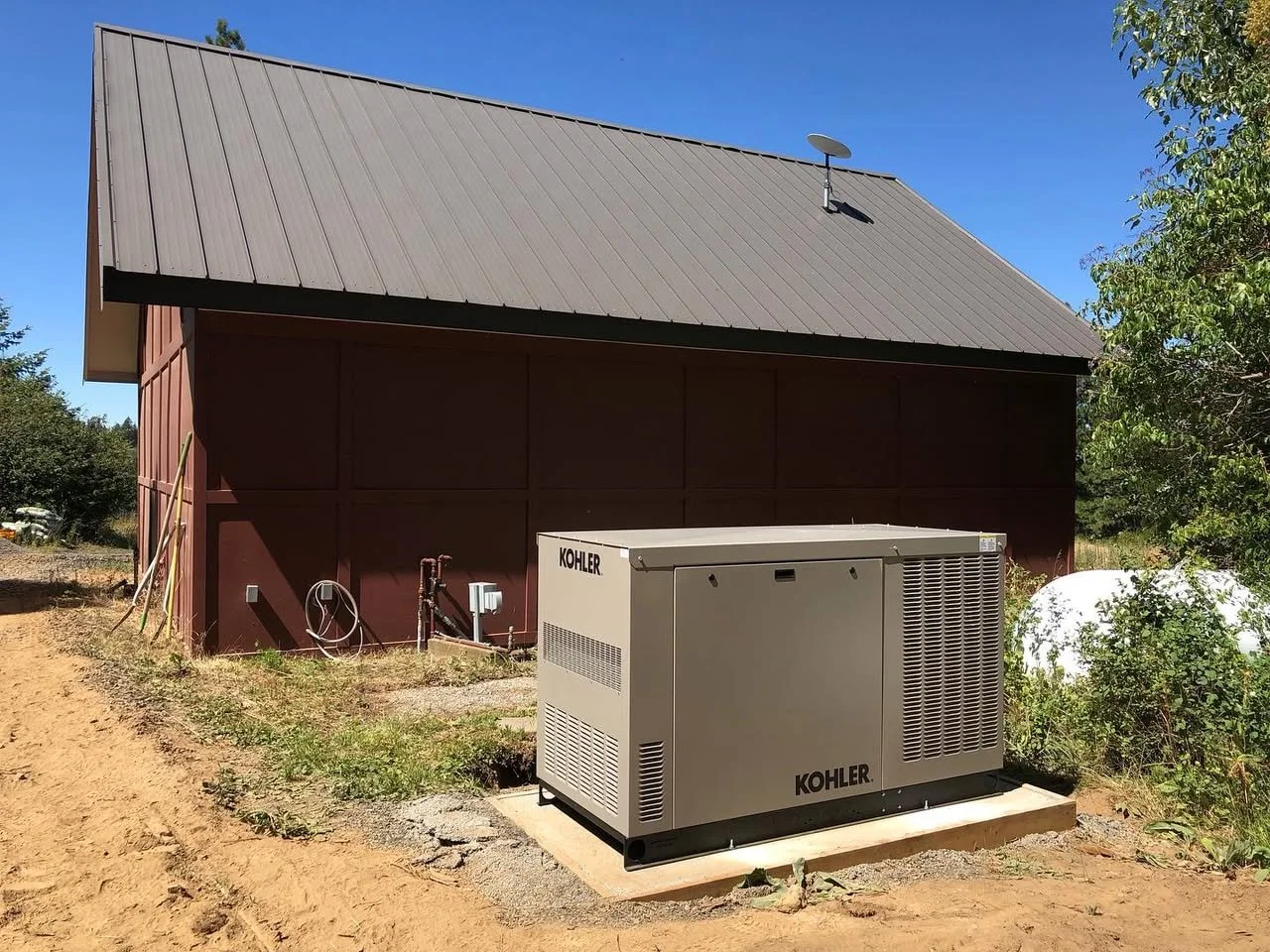 Backup generator installation.
