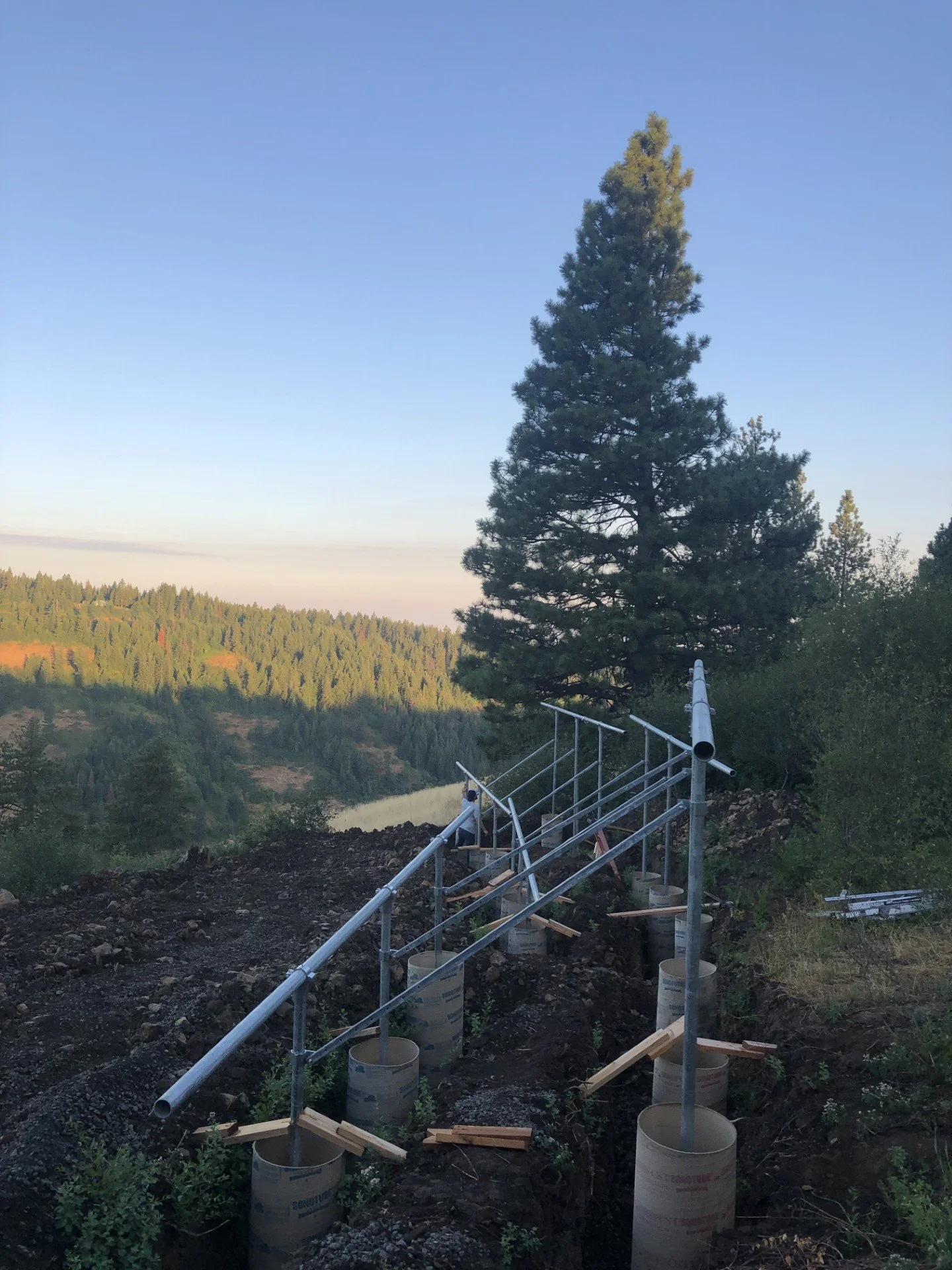 A ground mount solar installation..