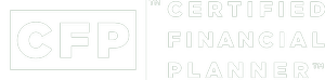 CFP certified financial planner logo with green and white colors.
