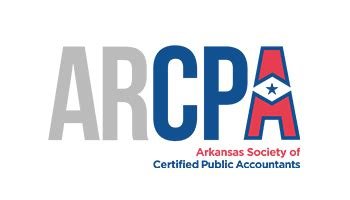 Logo for Arkansas Society of Certified Public Accountants, with the text ARCPAs and a stylized 'A' with stars and stripes.