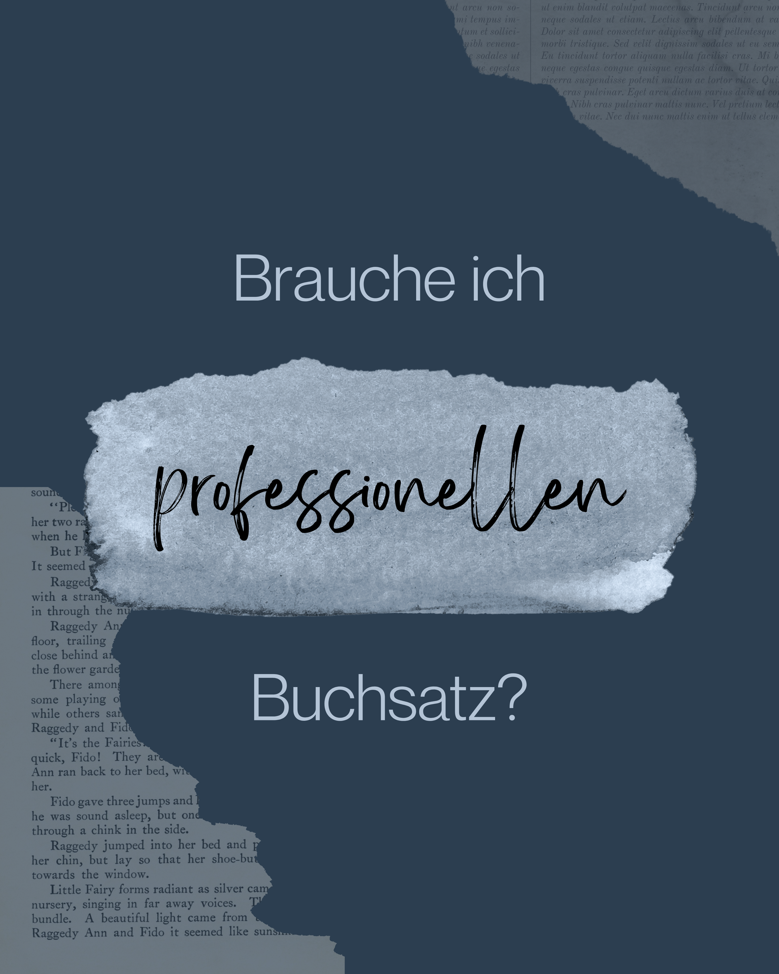 Brauche ich überhaupt einen professionellen Buchsatz?
