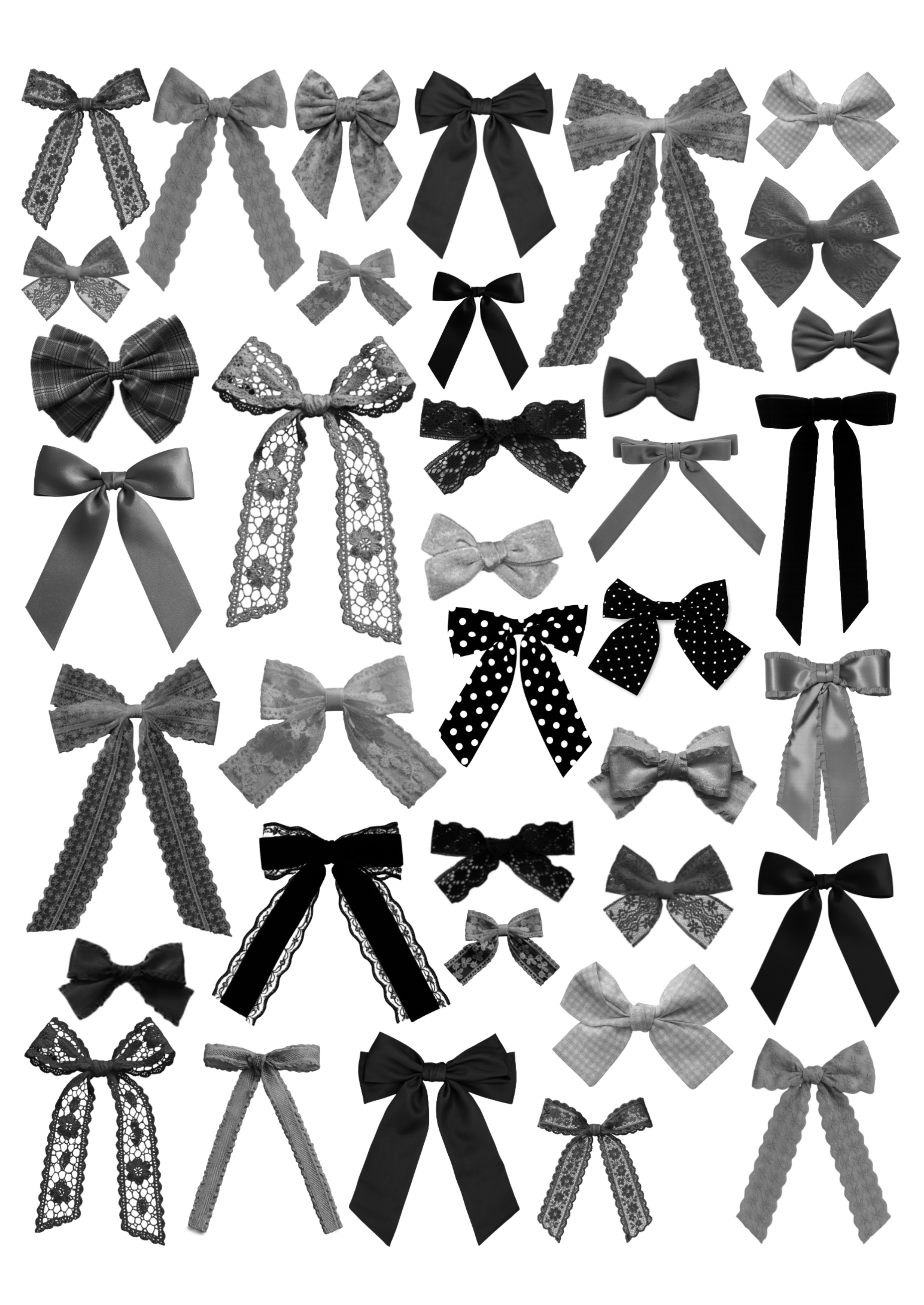 Lace Bow Waterslide Decals