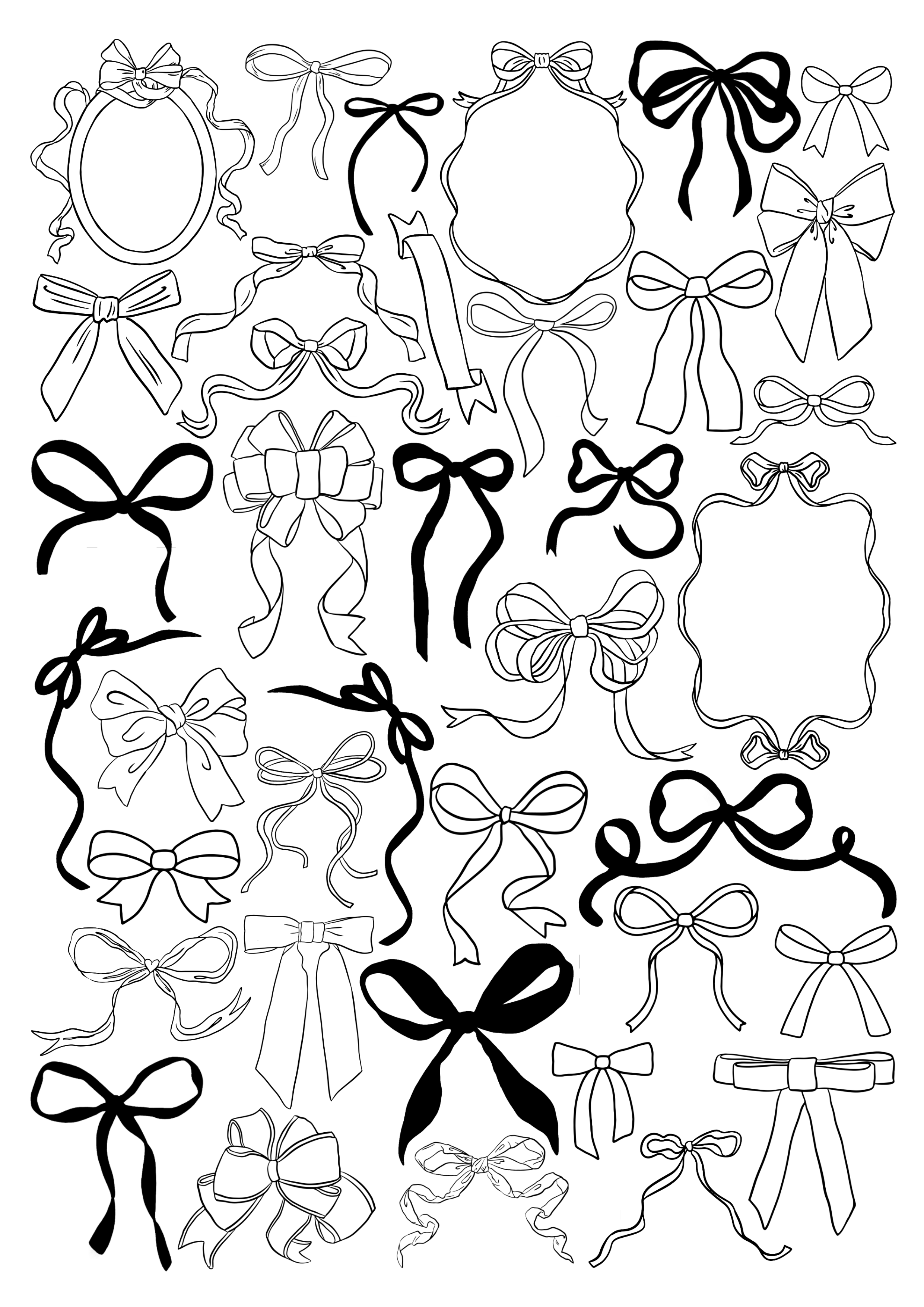 Bow and Ribbon Waterslide Decals