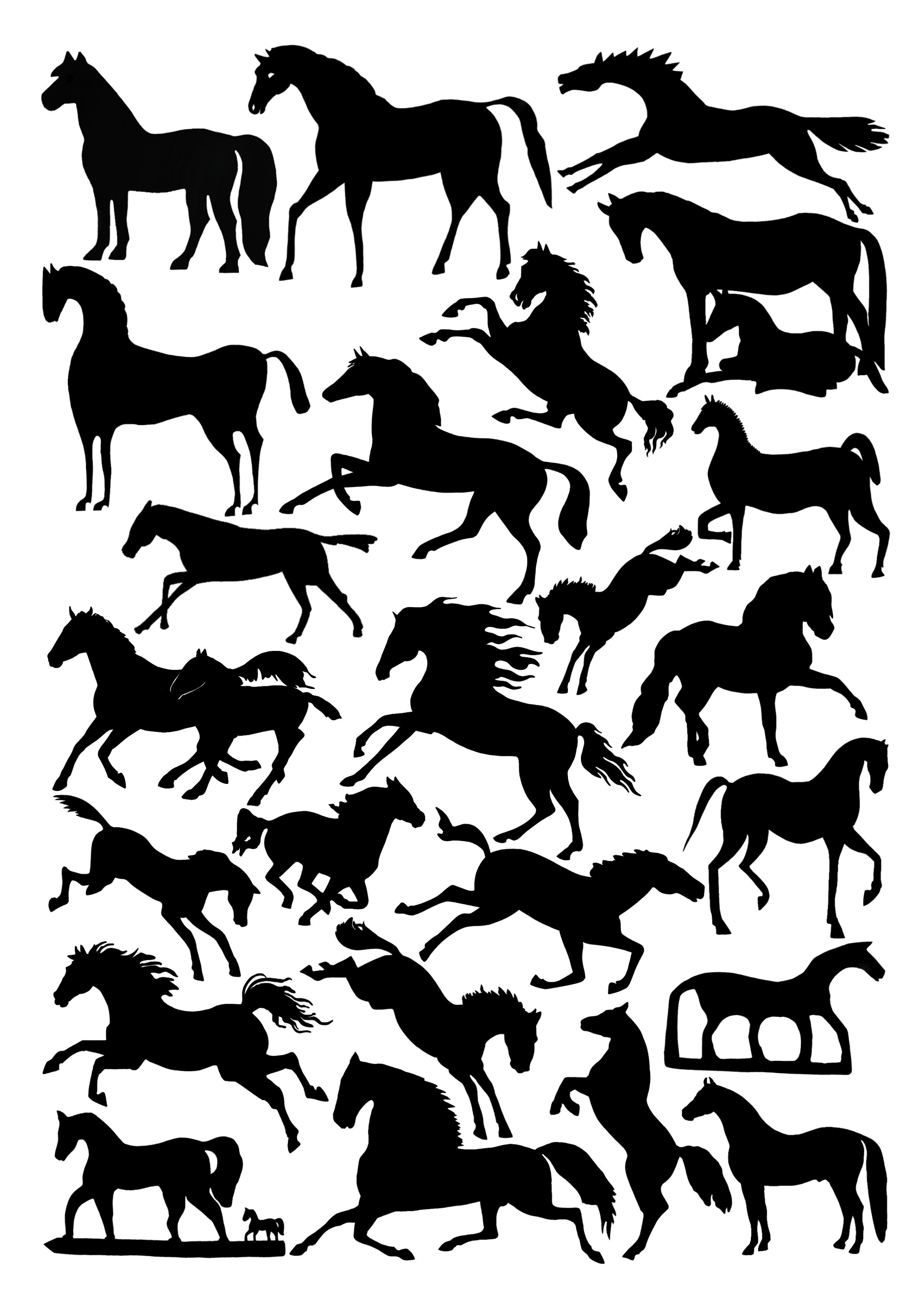 Folk Horse Waterslide Decals