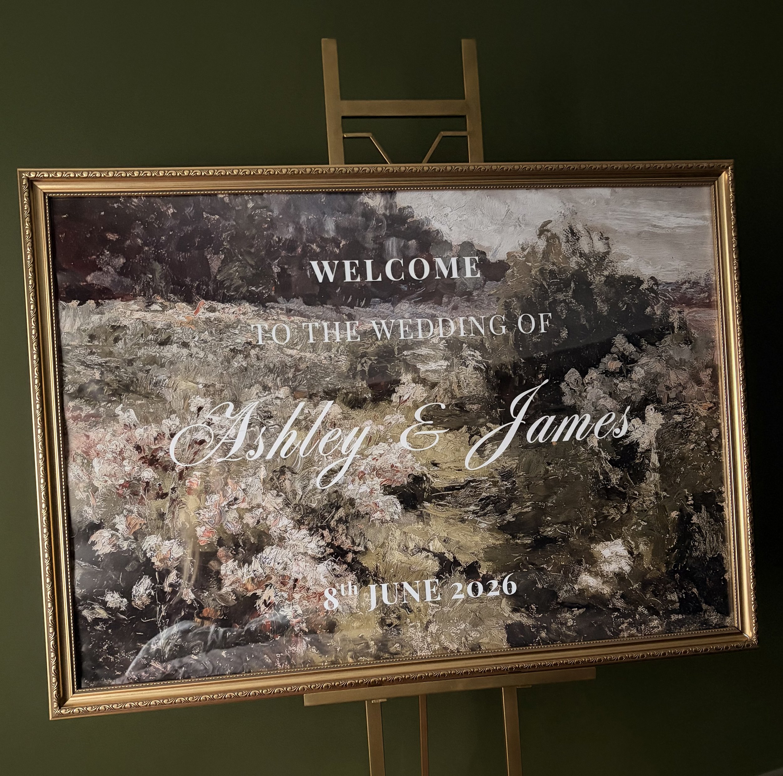 Customised Vintage Artwork Welcome Sign Print (A1 Size)