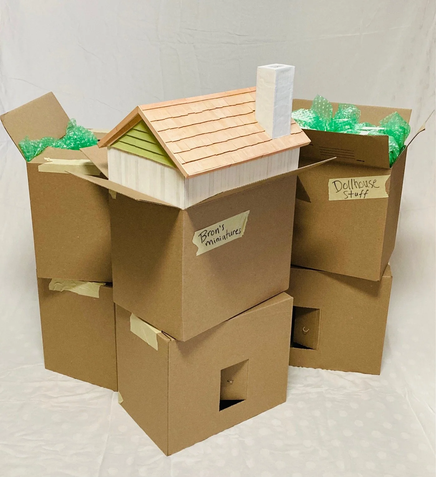 “Packing” 2025 (28” x 12” x 8” each)