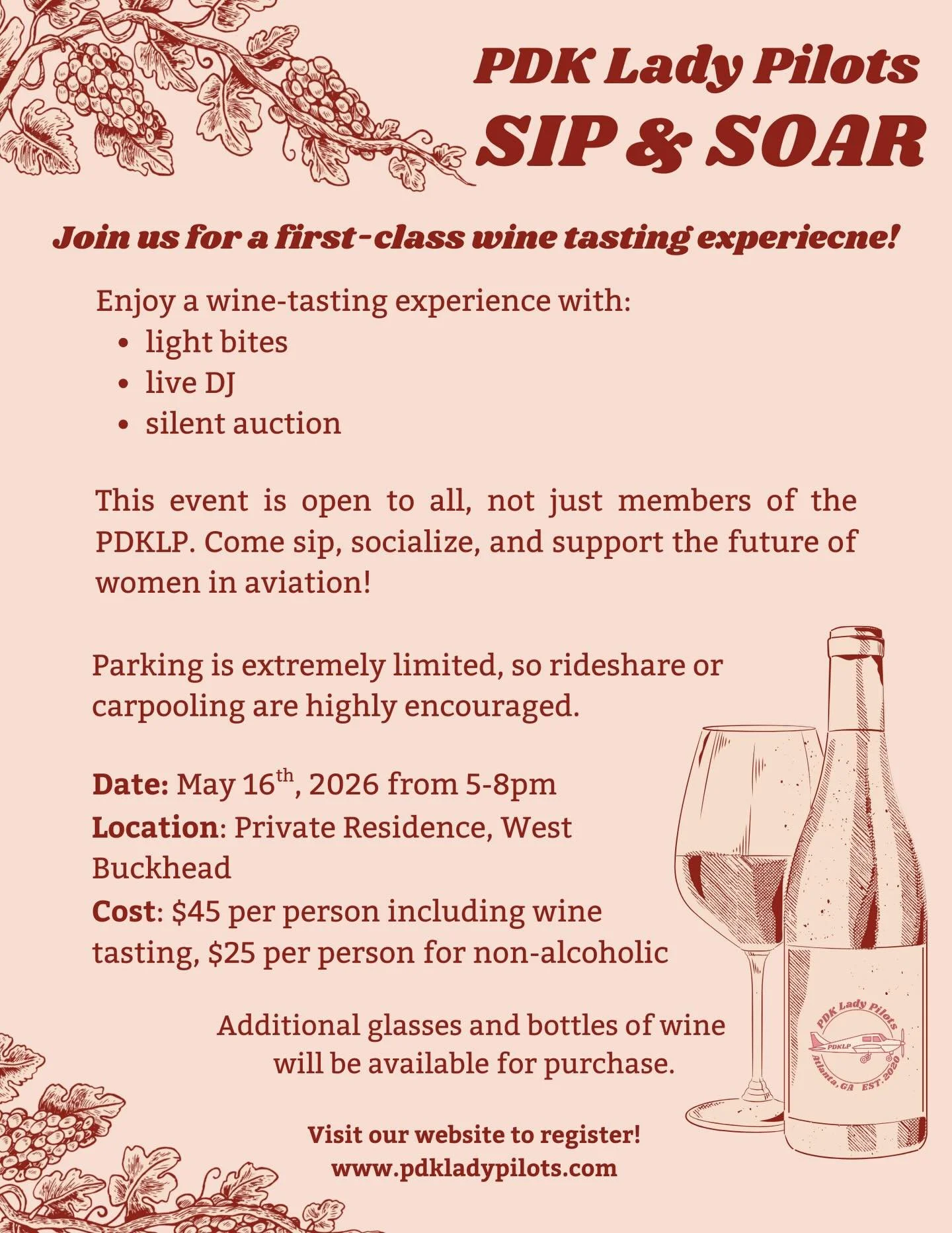 Visit our website www.pdkladypilots.com to register! ✈️