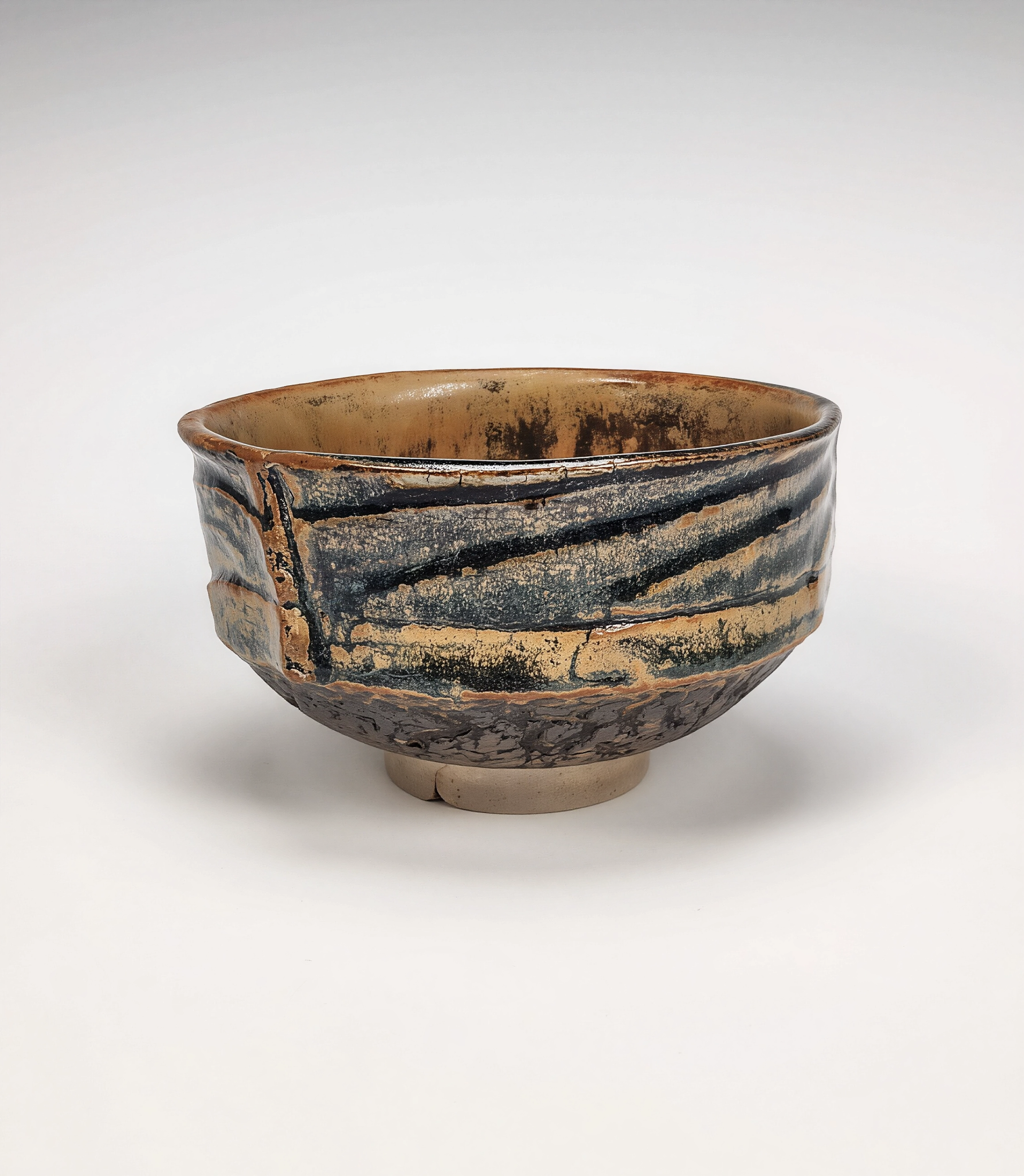 Wood Texture bowl. Top texture was captured from weathered, wooden plank on Pocosin Lakes National Wildlife Refuge boardwalk, Columbia, NC. Stoneware, cone 10 reduction. 5"x3", 2026.