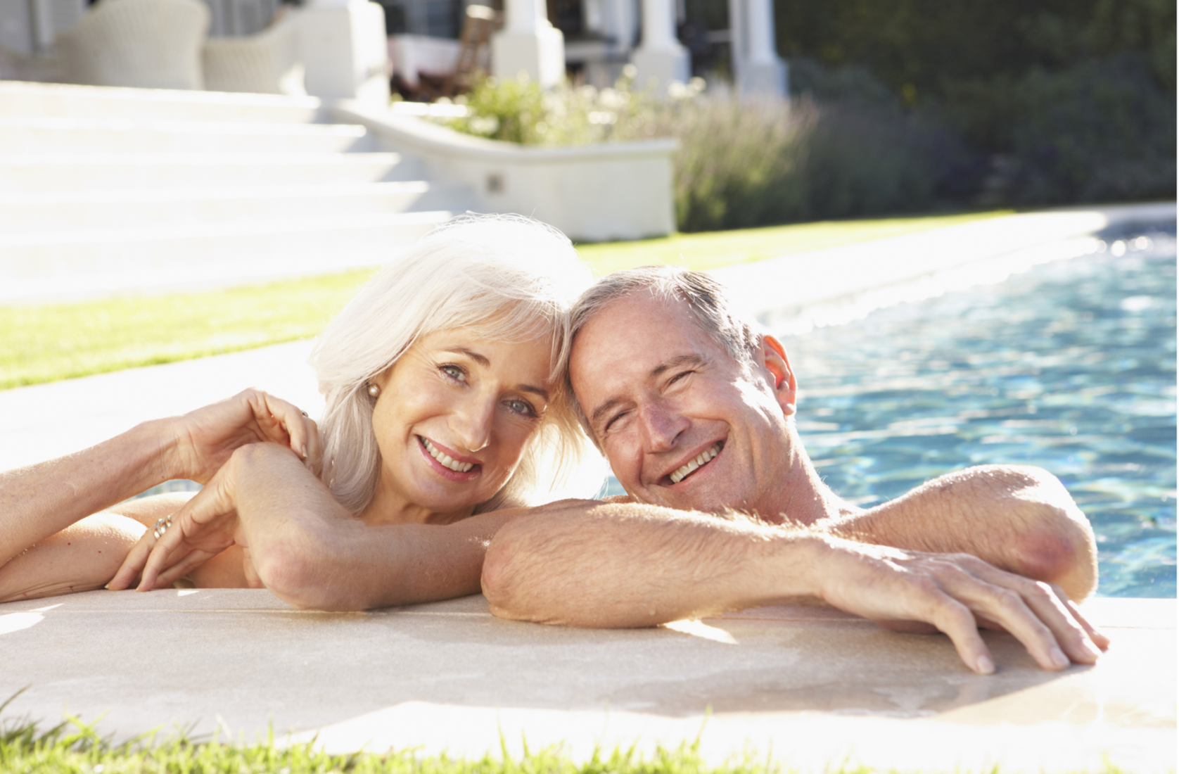 Residents enjoying community pool