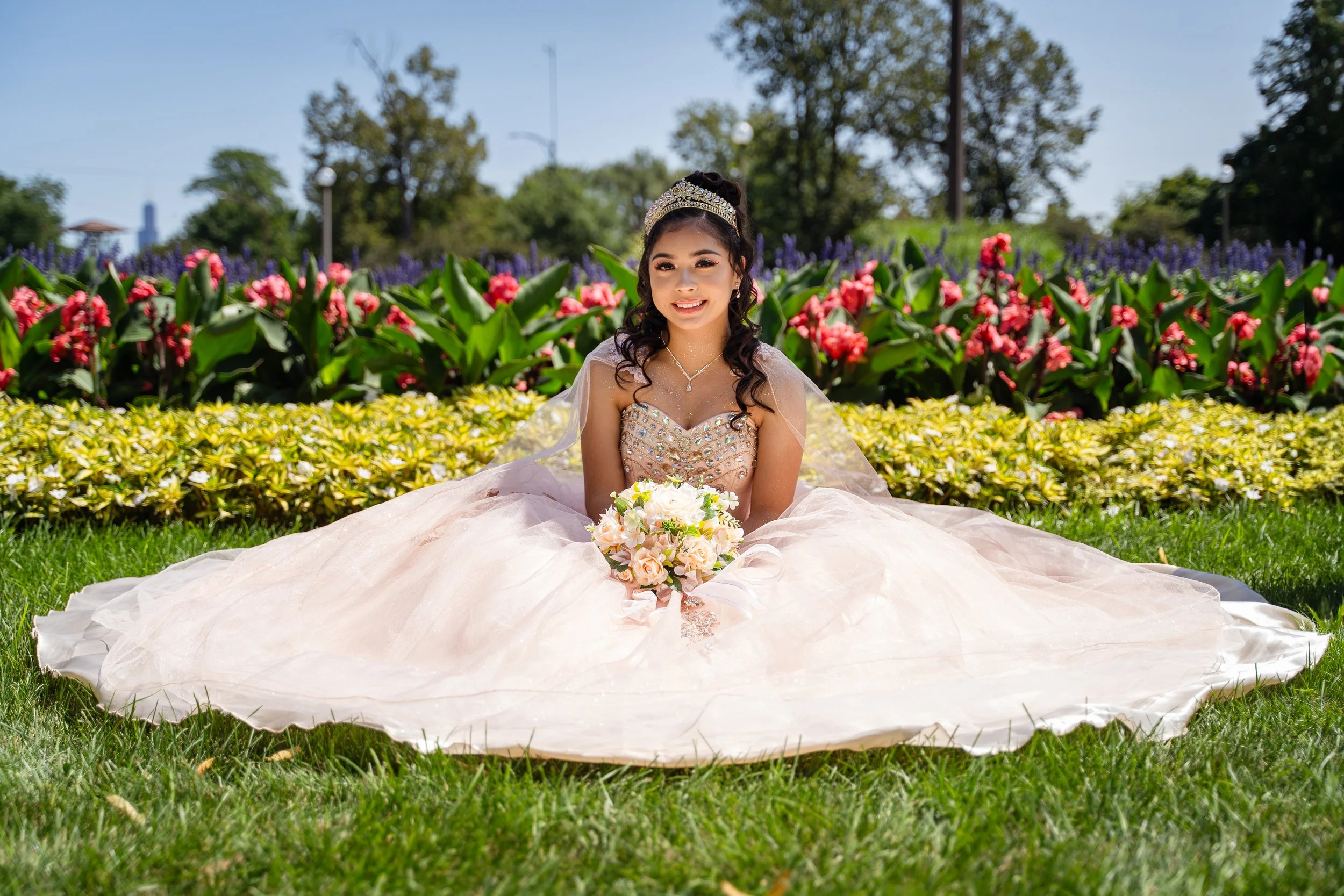 Laurie’s customers, Larissa and Emmett, just married walking off the aisle together.