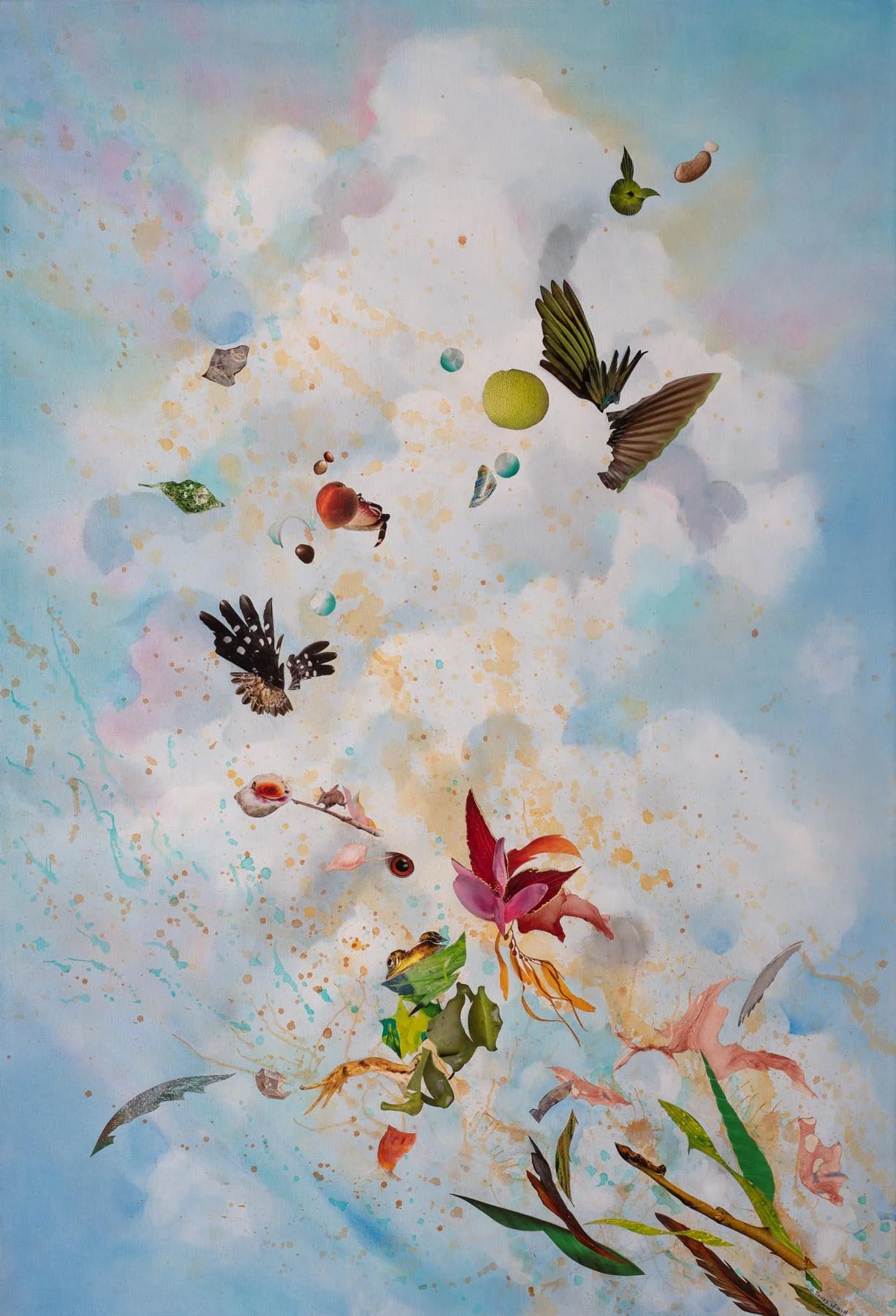 Apocalyptosis, (50x34, mixed college), 2023