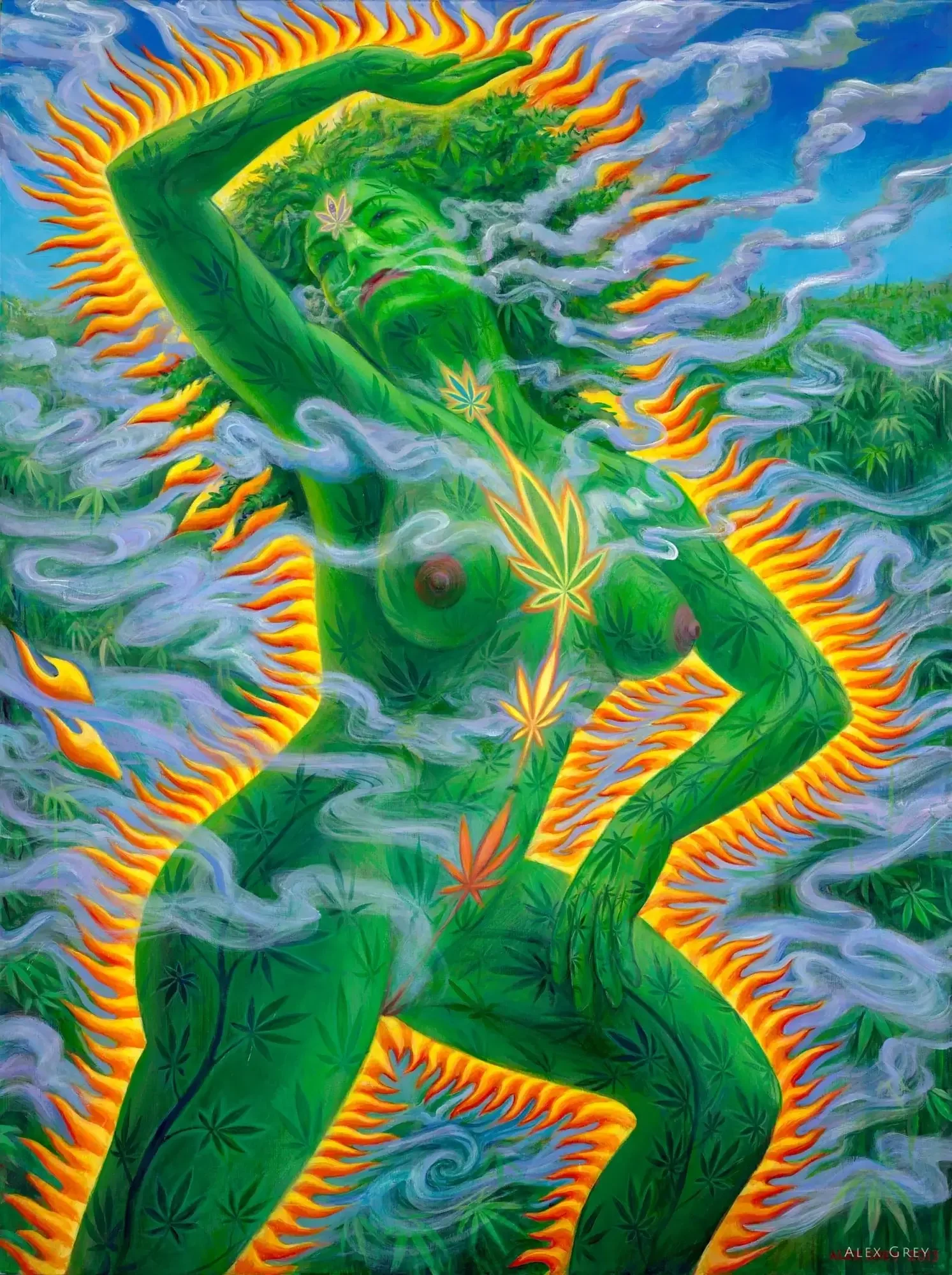 Dance of Cannabia (2014) | Acrylic on canvas | 40" x 30"