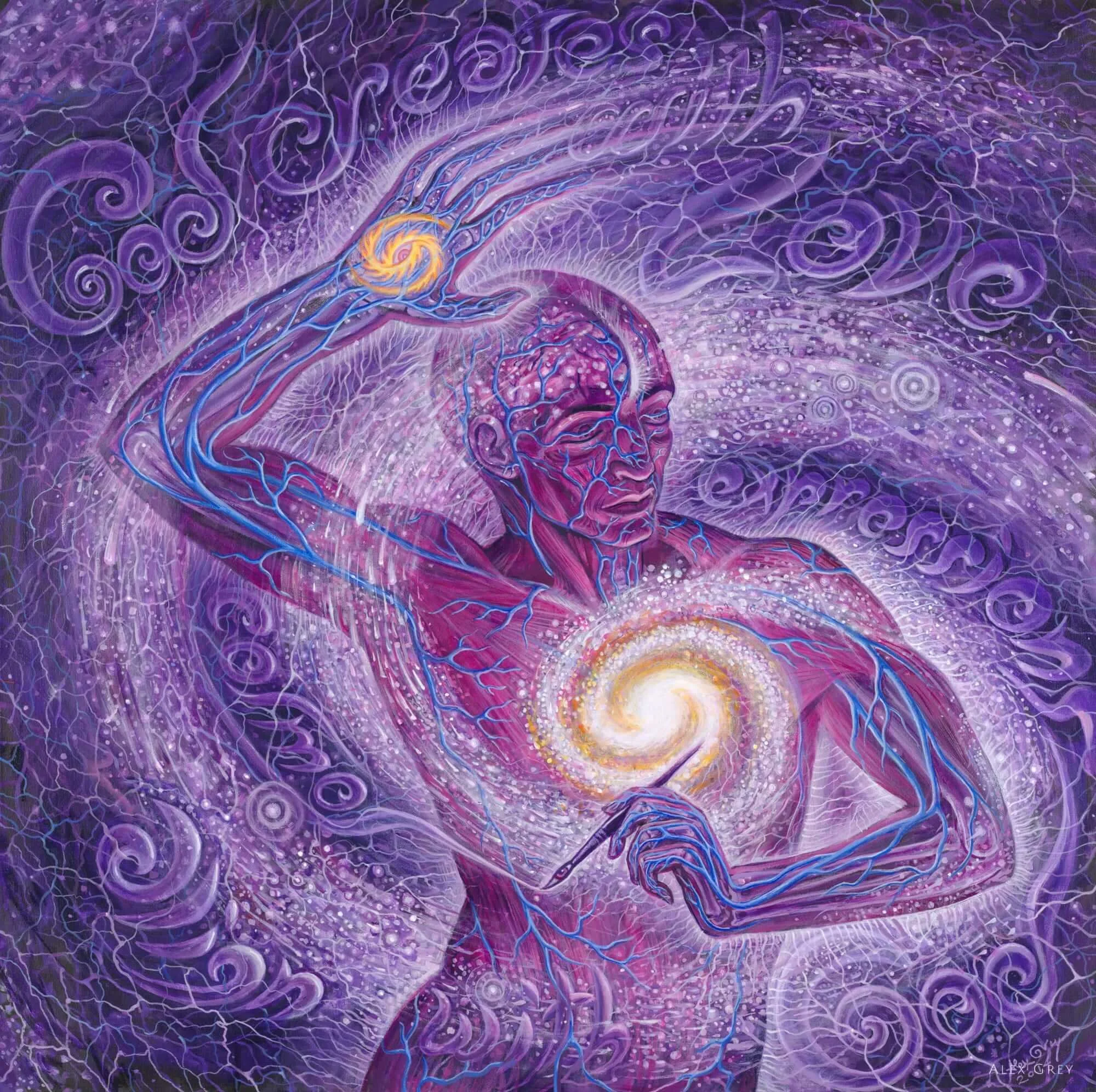 Cosmic Artist (Live Painting 2011) | Acrylic on Canvas | 3' x 3'