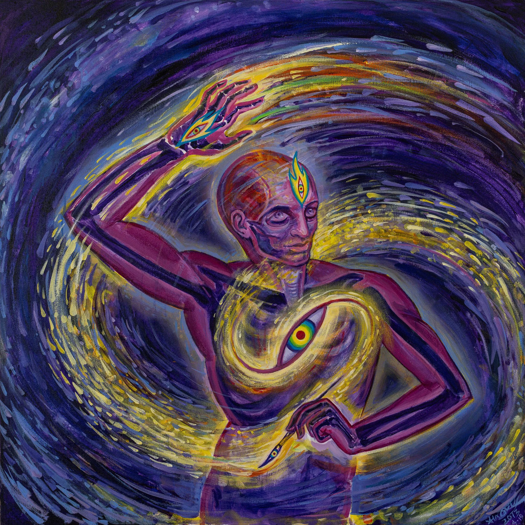 Cosmic Artist (Live Painting 2011) | Acrylic on Canvas | 3' x 3'