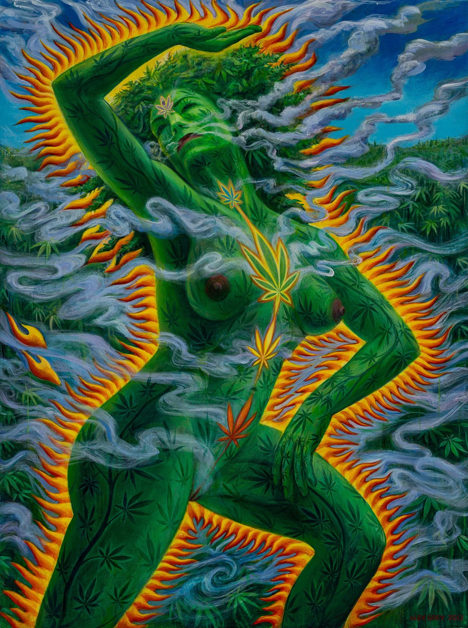 Dance of Cannabia (2014) | Acrylic on canvas | 40" x 30"