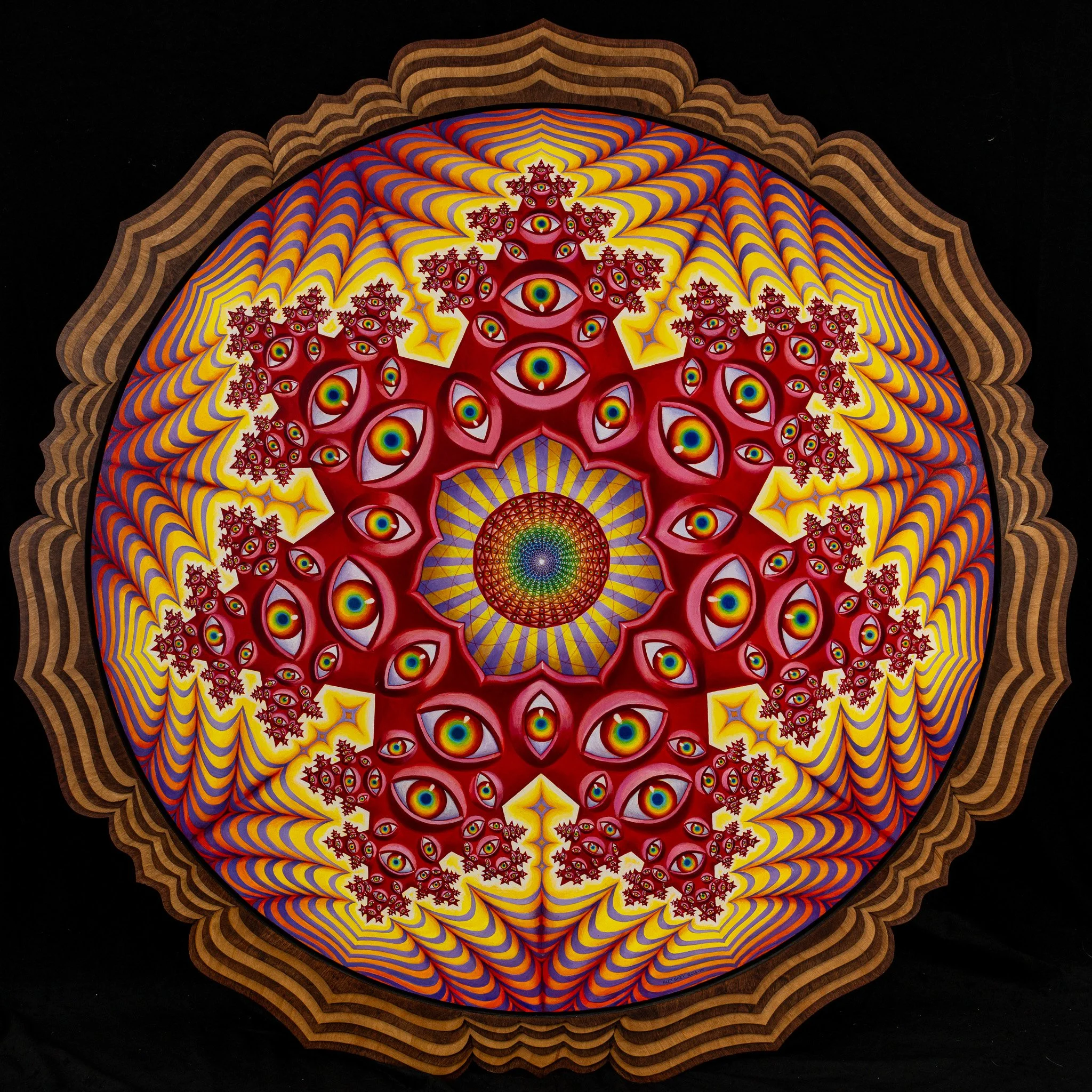 Vision Crystal Tando | 2015| Oil on Wood | 4' x 4' Circle 