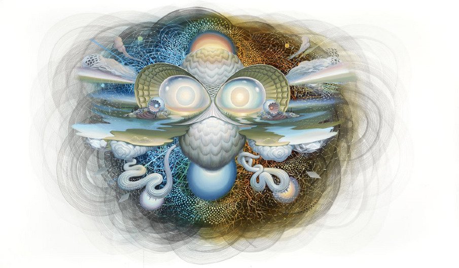 Tulpa No. 1 (2008) | Acrylic on Paper | 4.5' x 4.5'