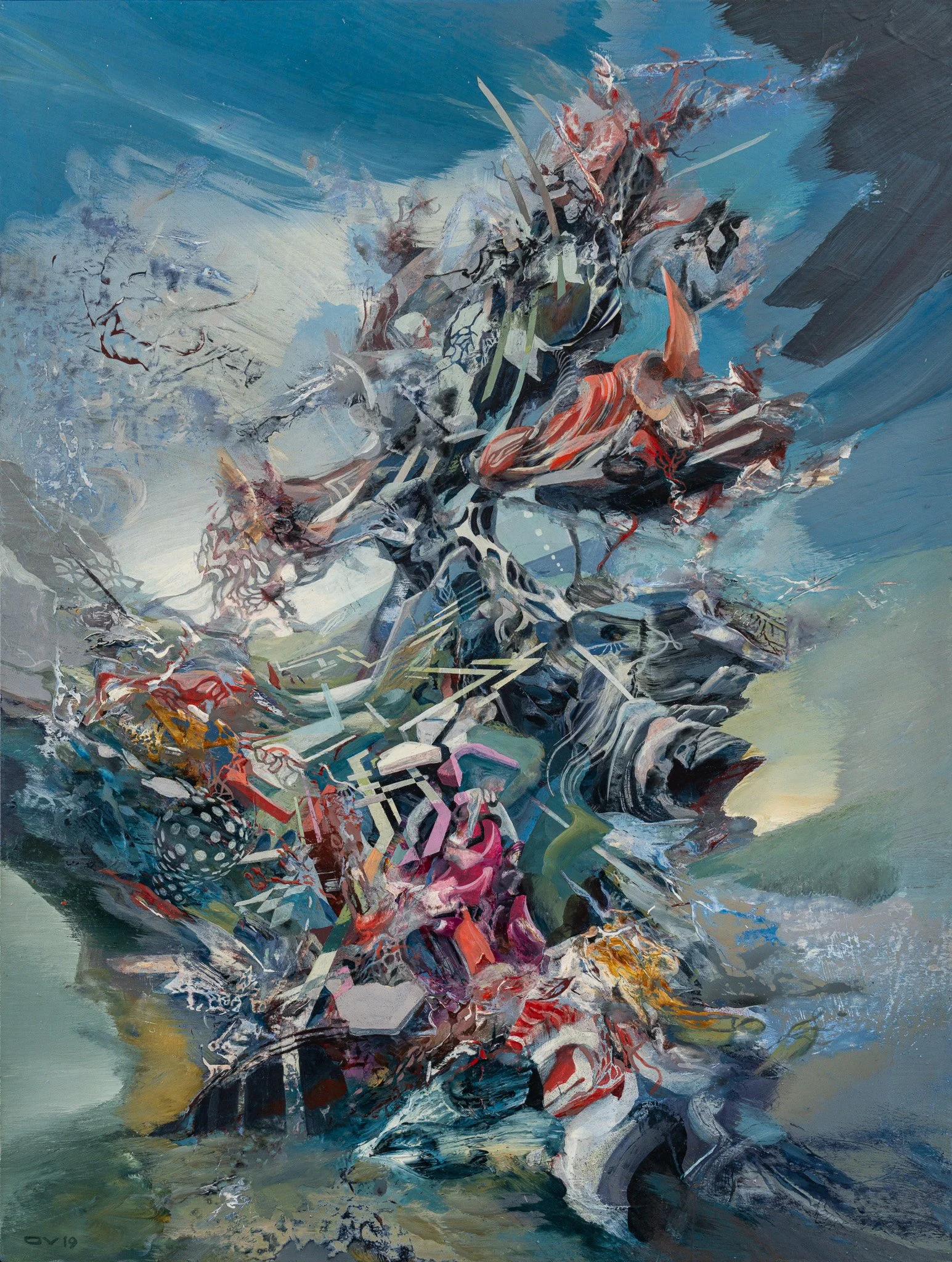 Space Answers Our Call, 2019, acrylic on panel, 20 x 24”