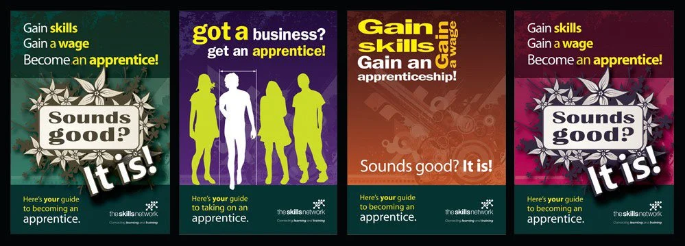 the_ skills network apprenticeship marketing  flyers education vocational qualification design