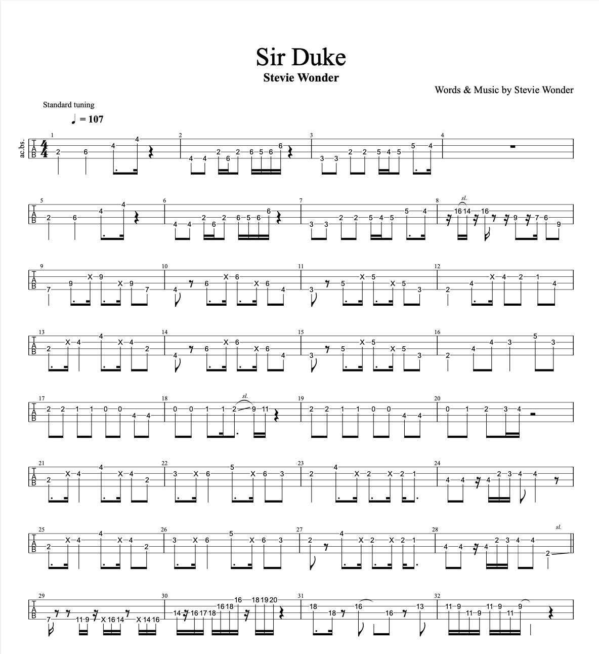 Running Away - VANO 3000 | Bass Tabs 