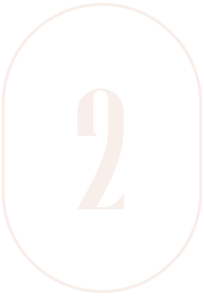 Number 2 inside an oval with a transparent background and white border.