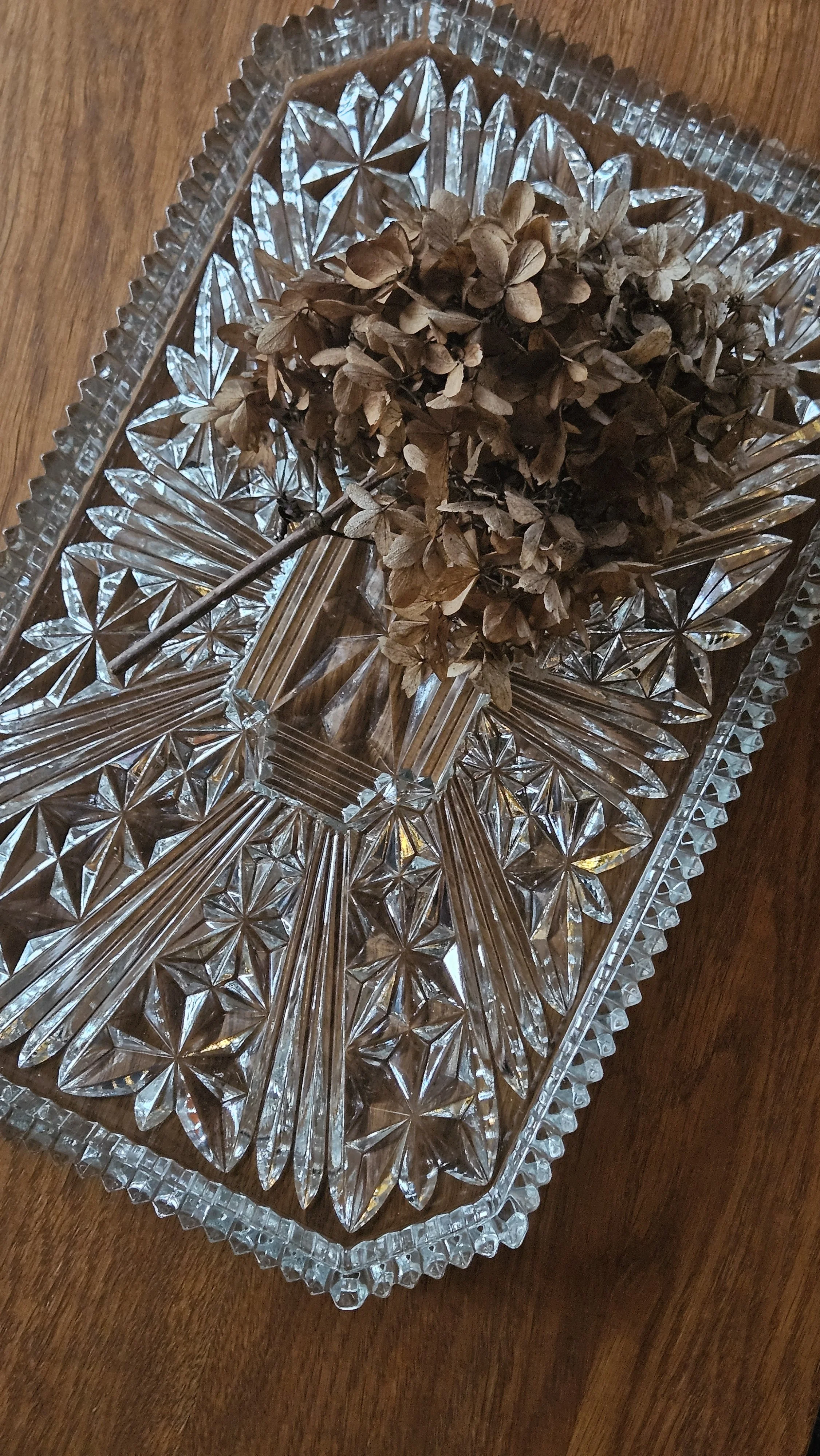 Veľký servírovací sklenený podnos