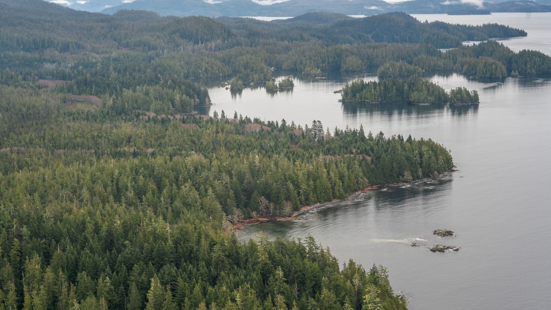 Aerial View of Small Islands and Coastlines