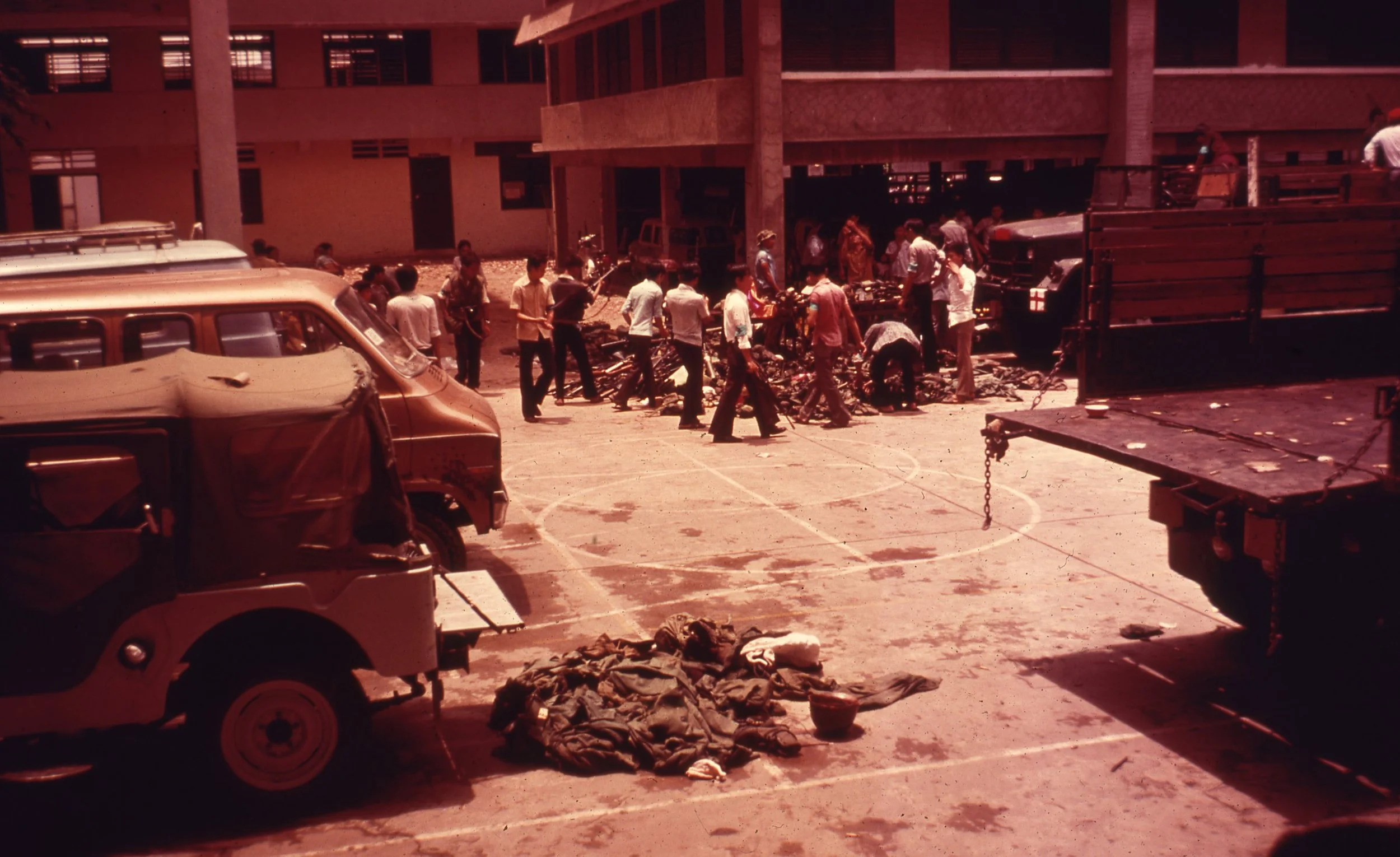 April 30, 1975. Weapons and uniform collection at Vạn Hạnh University