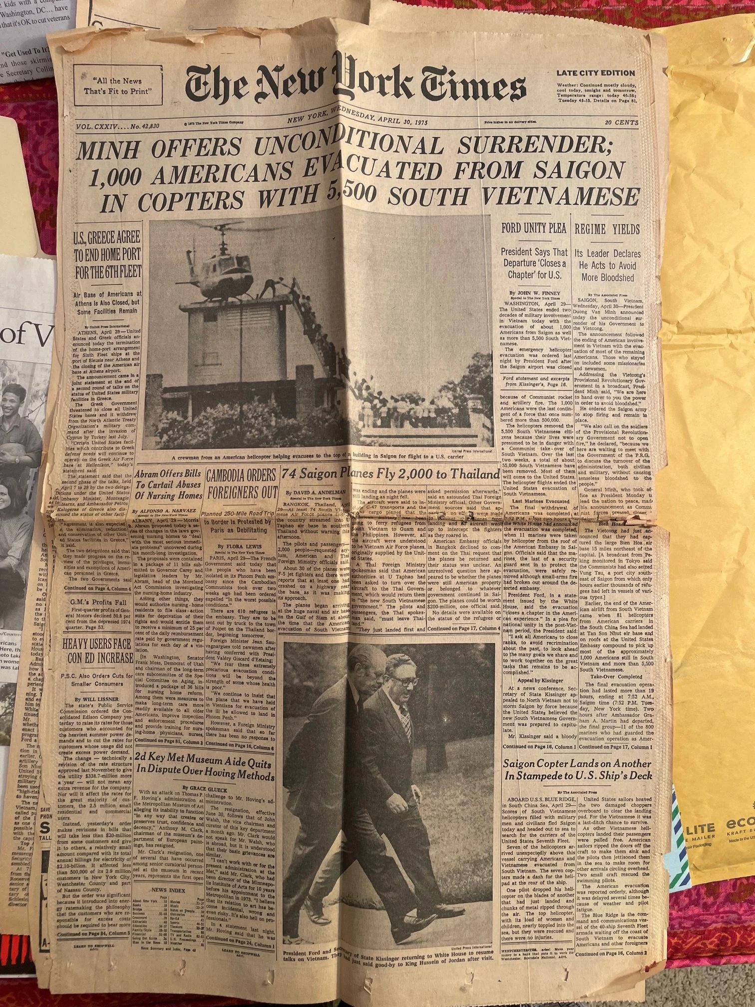 The New York Times,  April 30, 1975