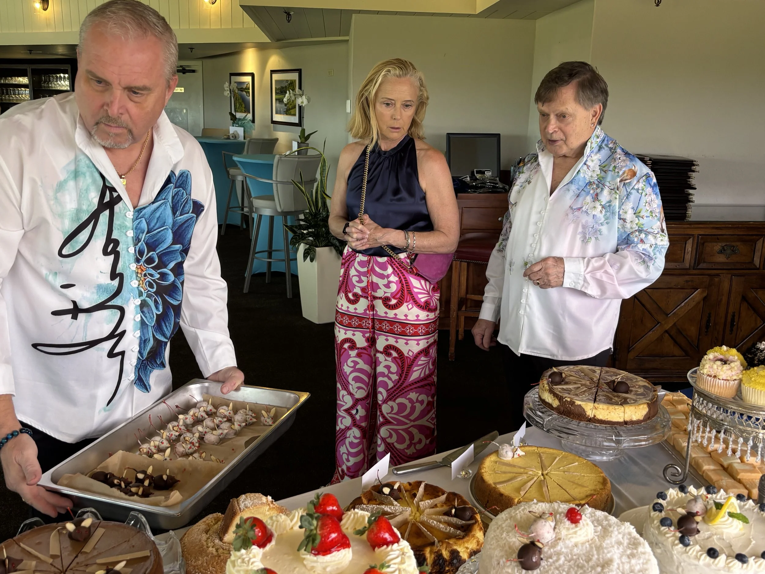 COH President John Buchanan setting up the desserts