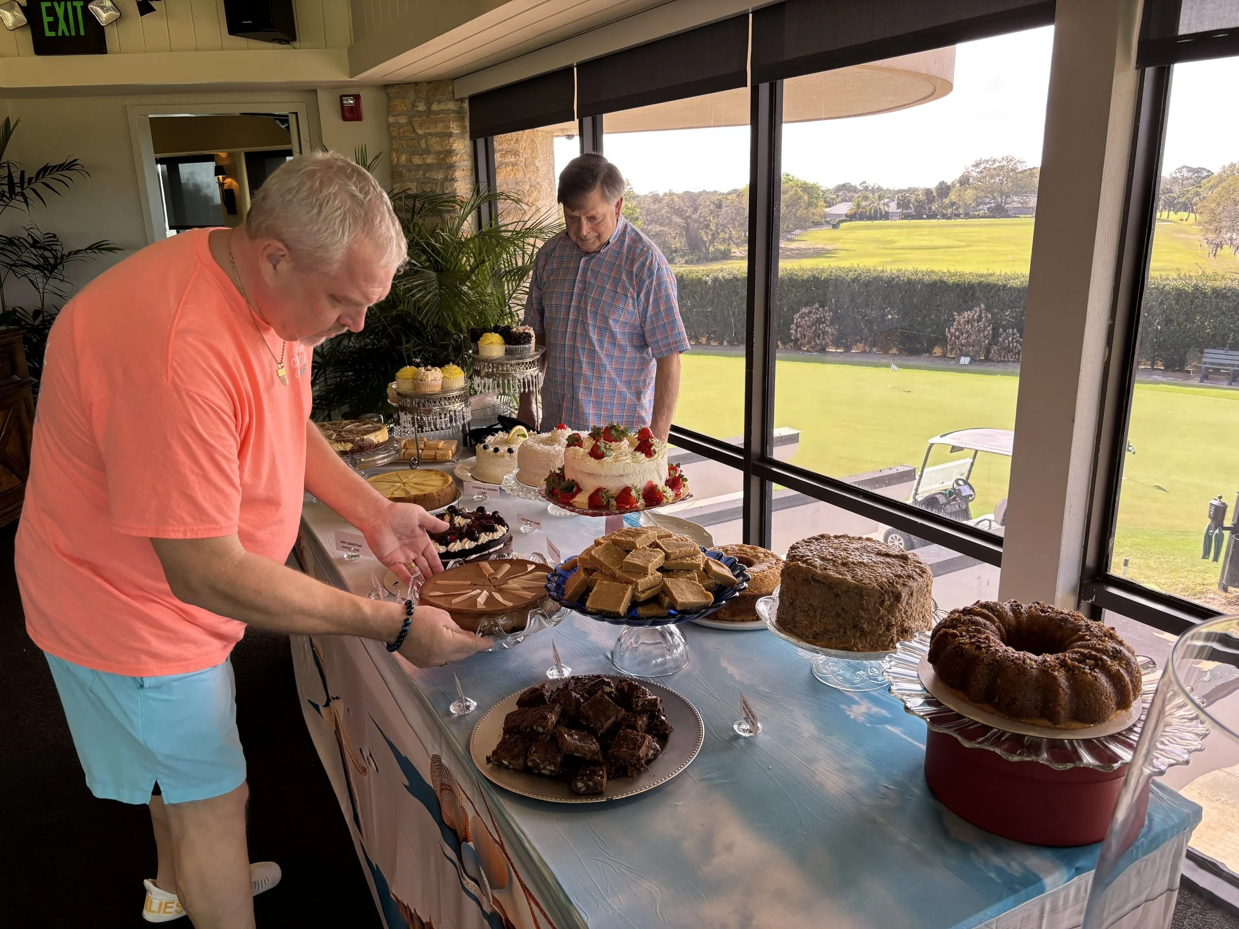 Board Member Donnie Coleman( right) was lead dessert chef