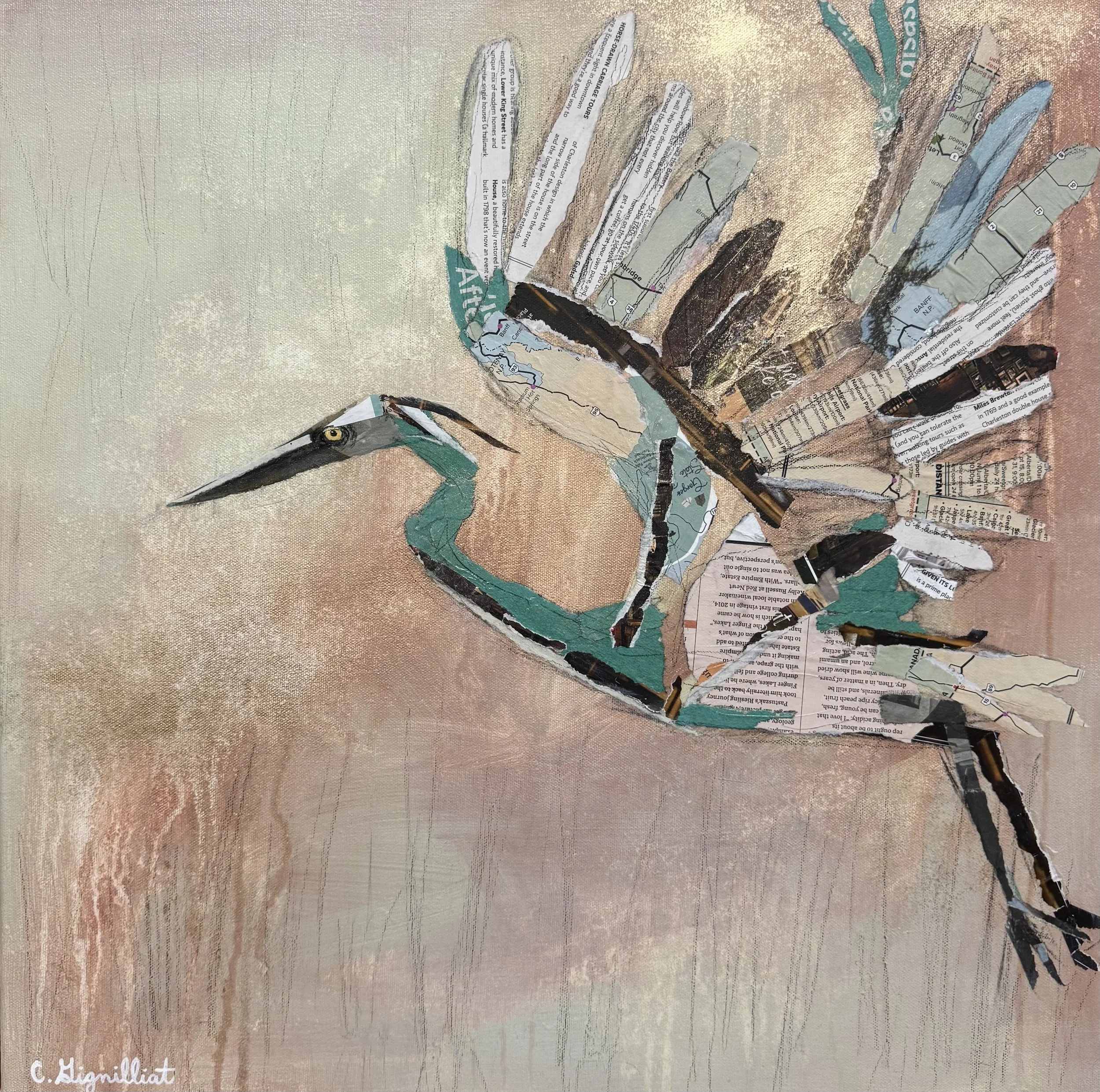 In Flight - 20 X 20 inches