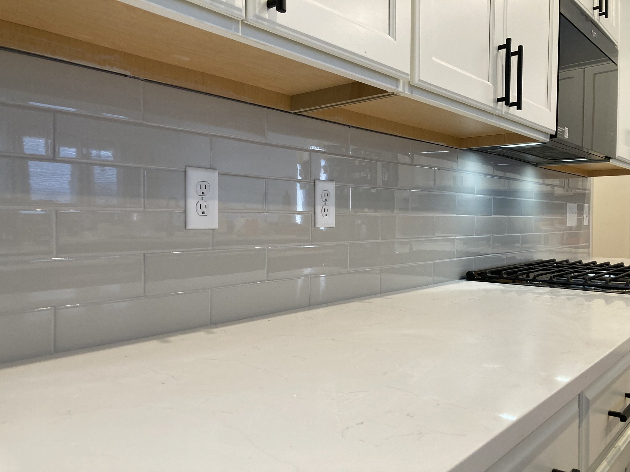 New tile backsplash installed and kitchen remodel in Medford, NJ by Sinicki Home Improvements