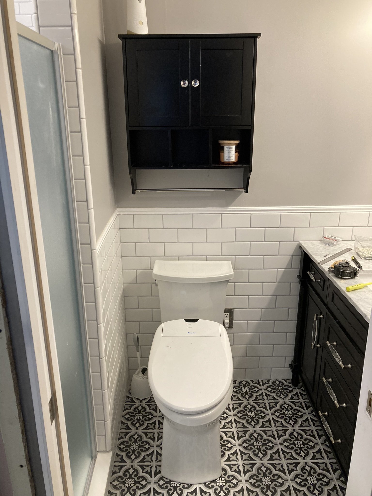 Complete bathroom remodel and tile work completed by Sinicki Home Improvements. 