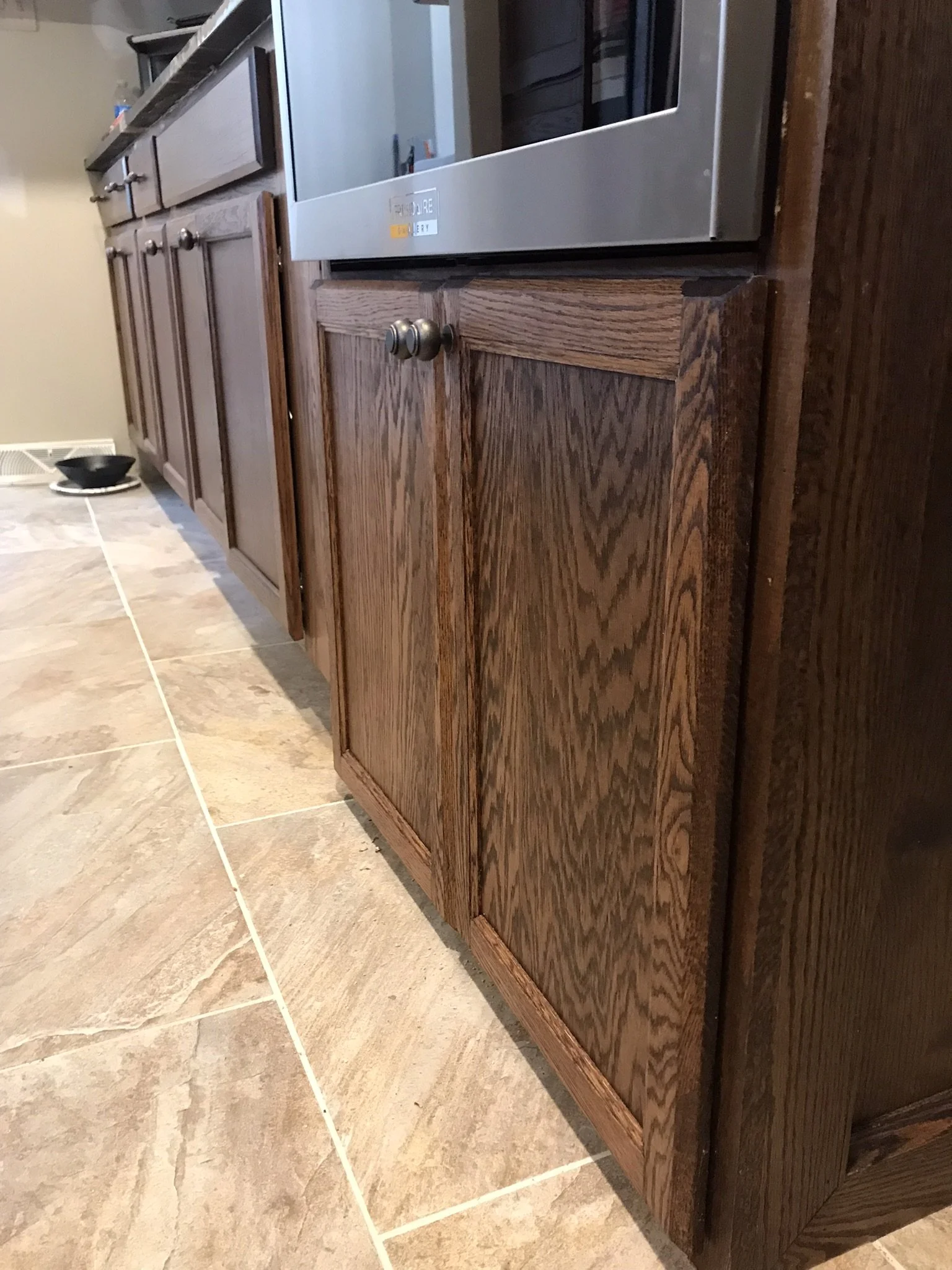 Custom oak cabinet doors made by Sinicki Home Improvements