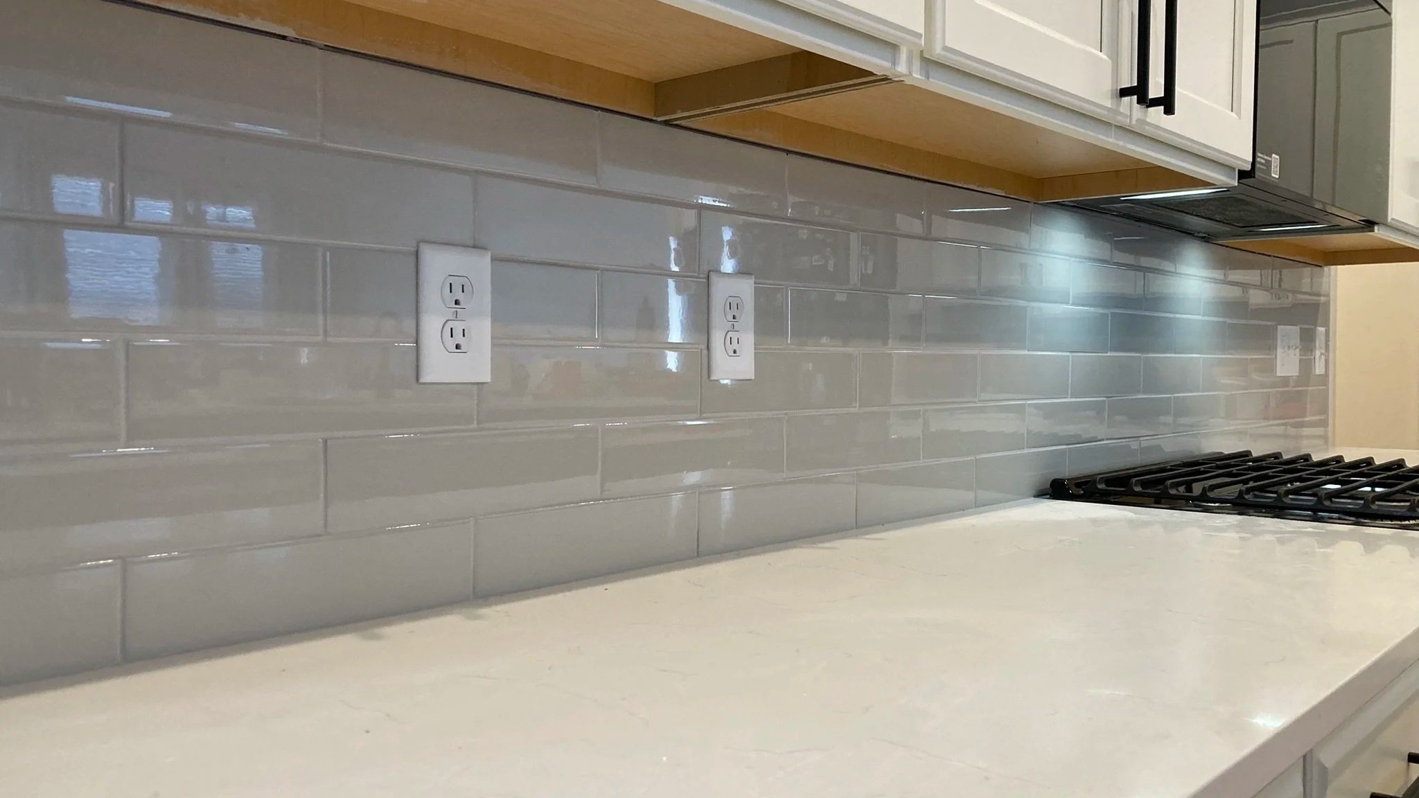 New tile backsplash installed and kitchen remodel in Medford, NJ by Sinicki Home Improvements