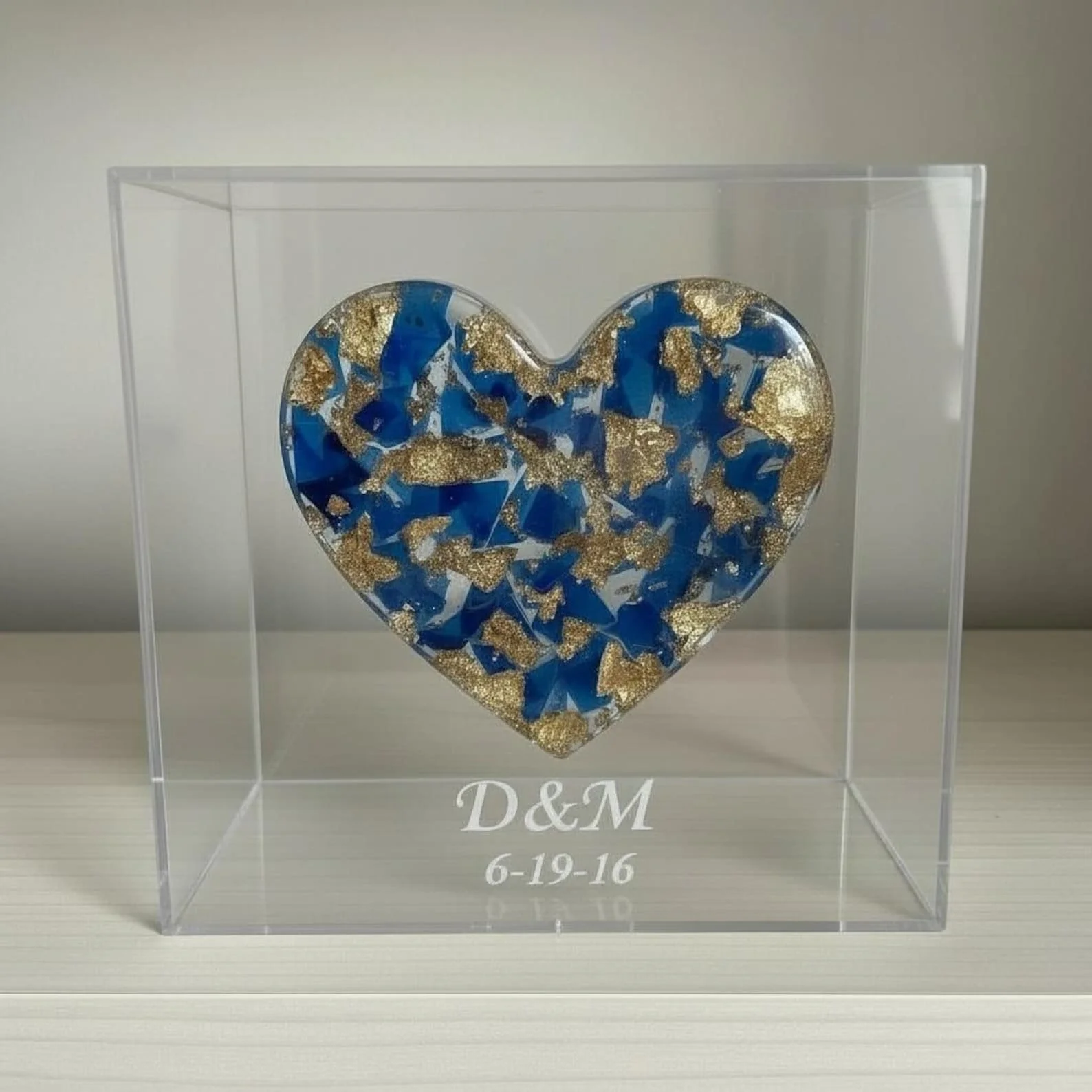 Custom Crushed Glass Resin Keepsake – Turn Meaningful Pieces Into Forever Art- Wedding, Chuppah, Judaica, Home Decor –Made to Order-Registry