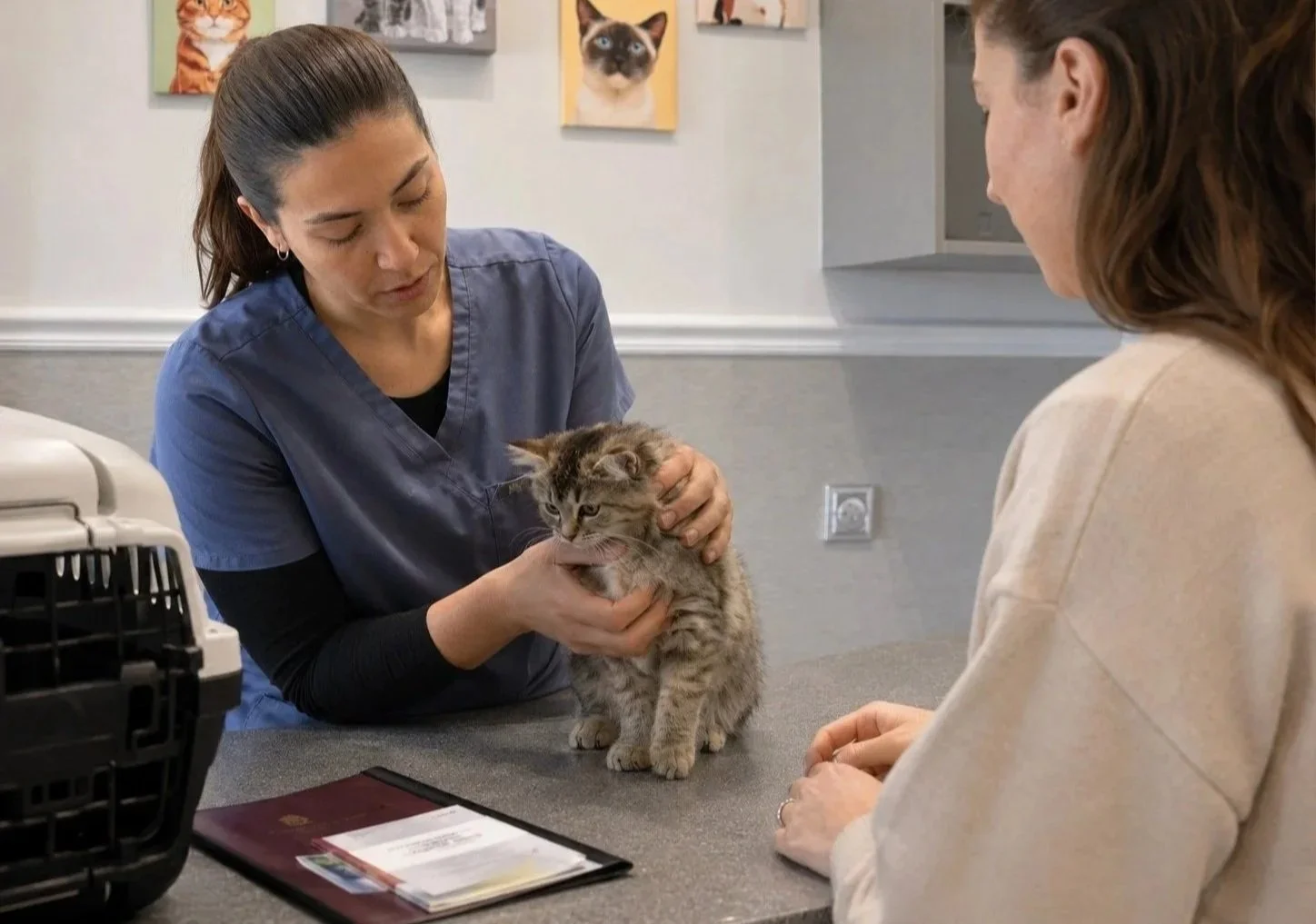 Veterinarian helping with Portugal pet travel certificate for a dog in Newark NJ