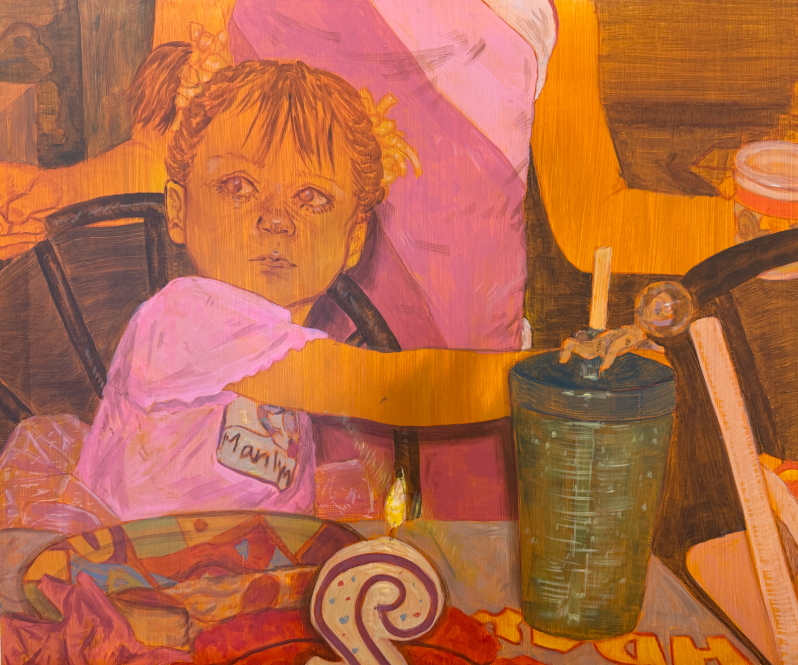 "Jumbled I", acrylic on hardboard, 20x24in