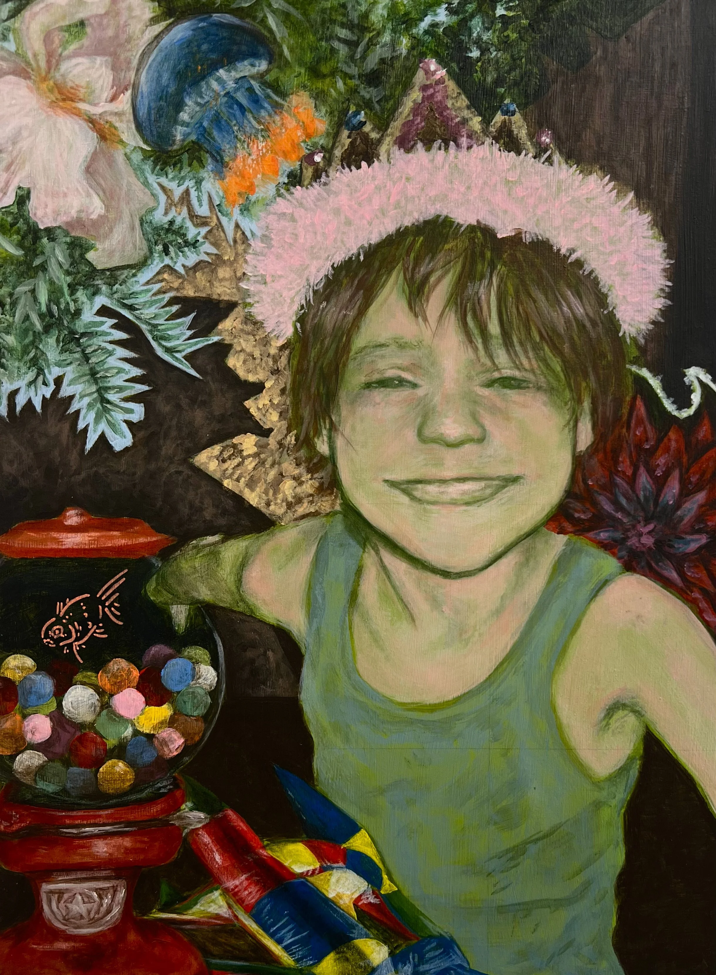 "Untitled", acrylic on hardboard, 12x16in