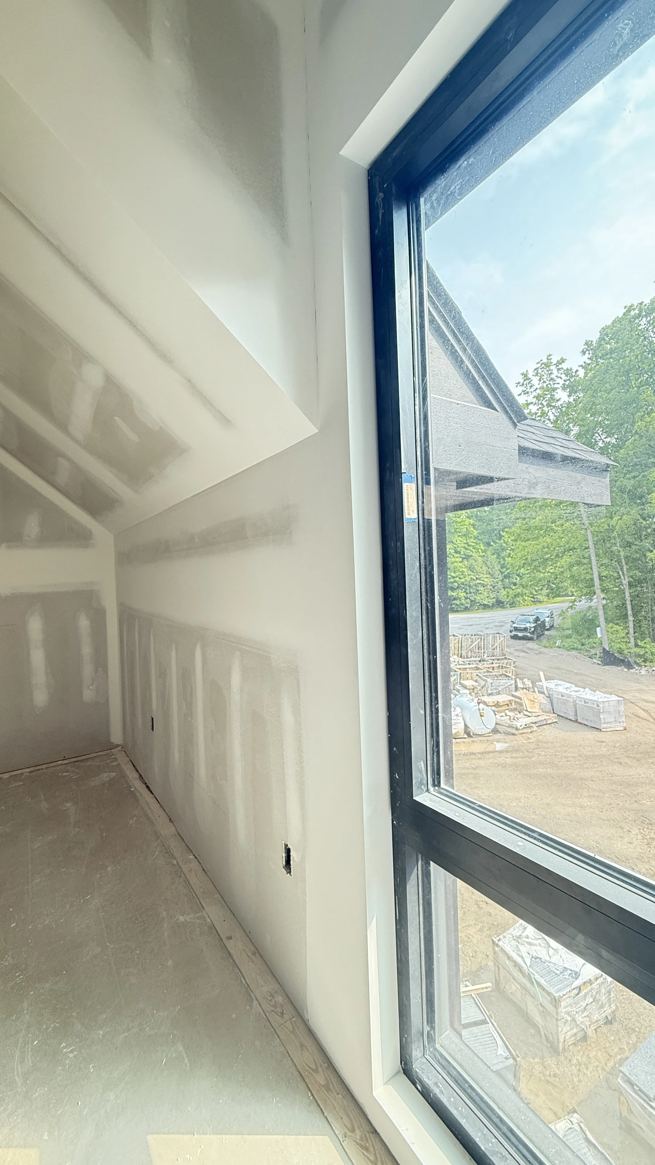 Drywall return windows installed lake Rosseau drywall muskoka 