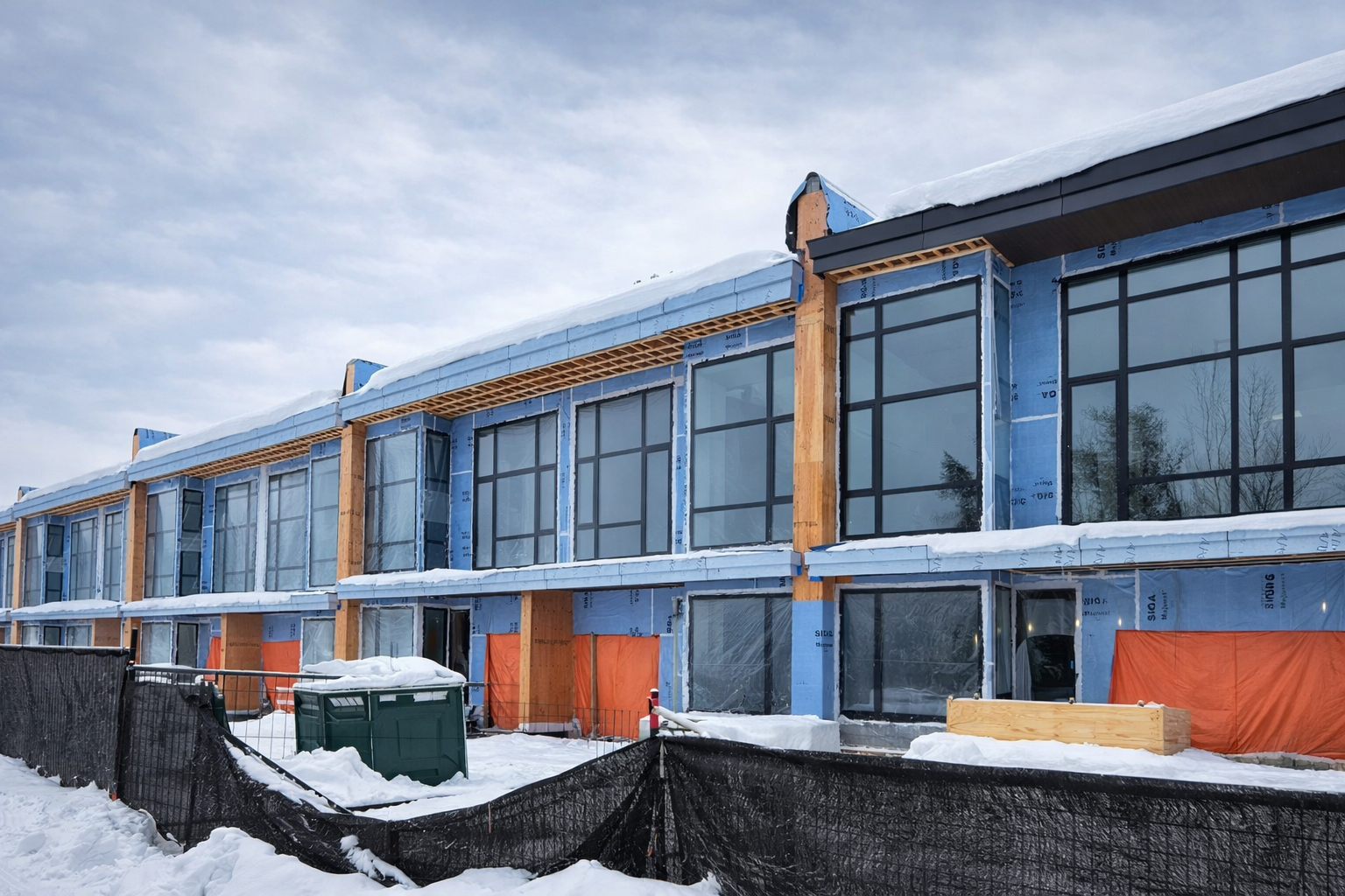 Custom Home Insulation drywall and paint project in muskoka