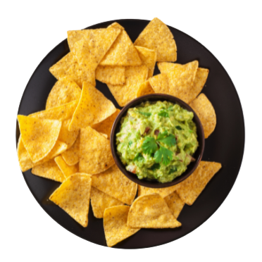 La Isla chips and guacamole at Akash Winery