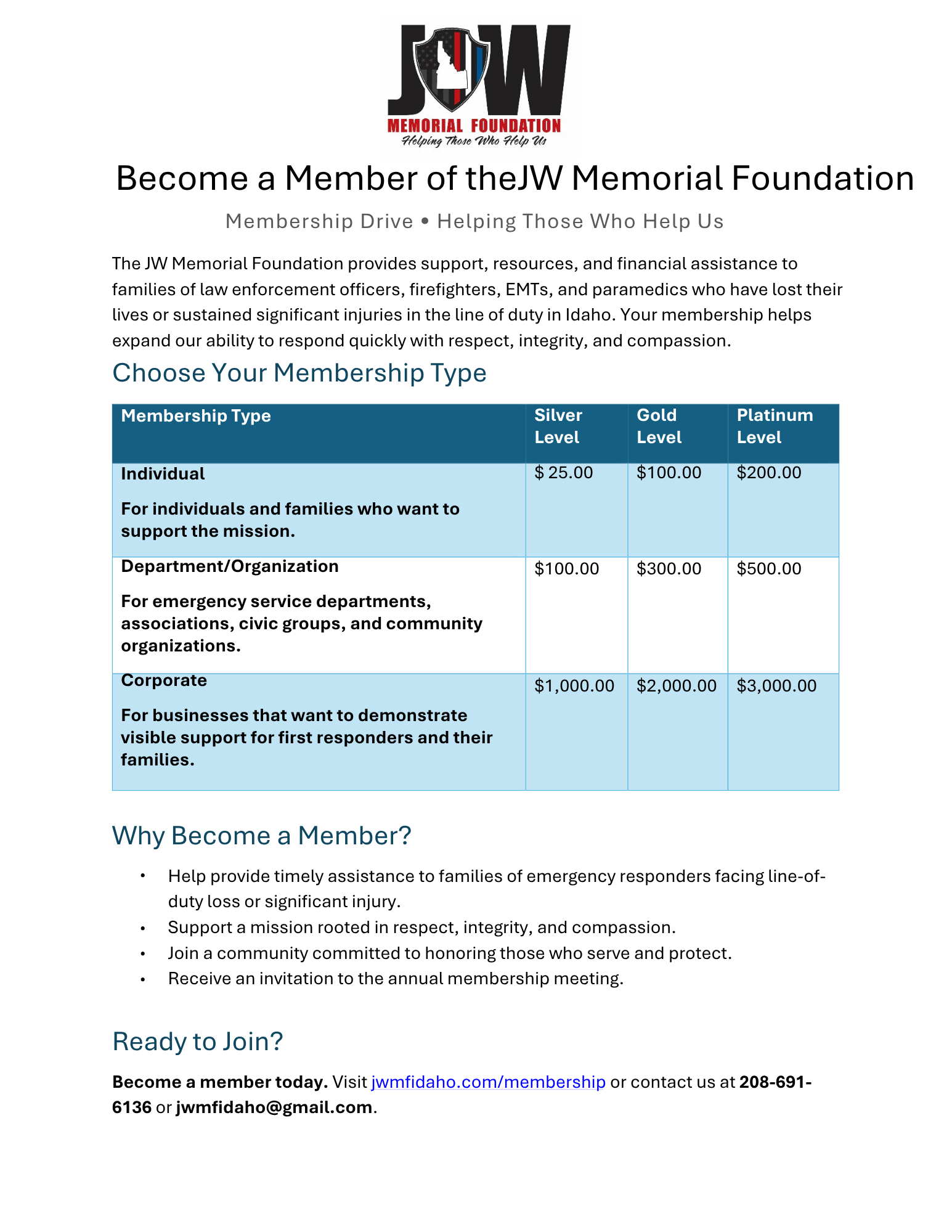 Membership drive information