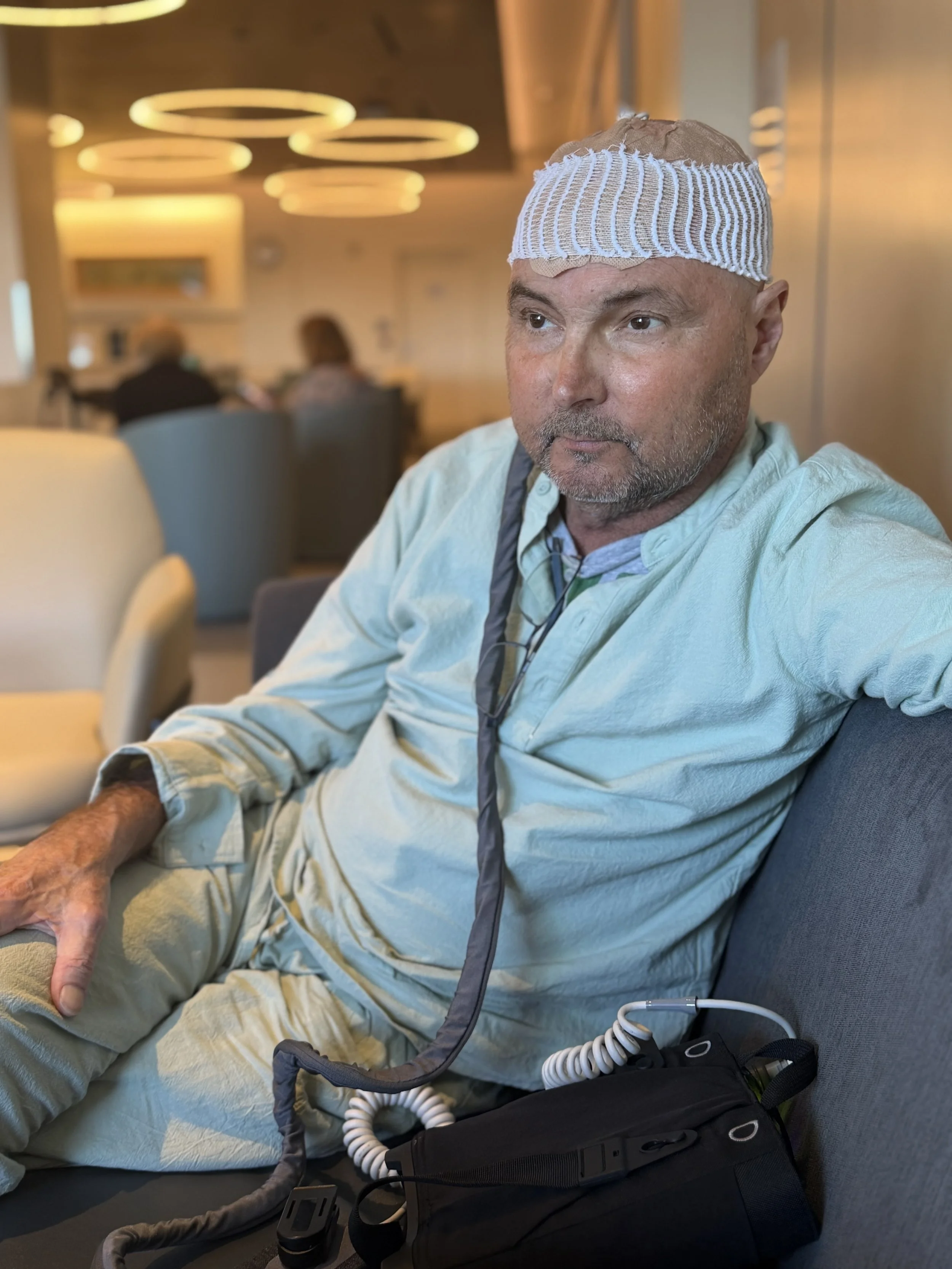 Avastin Infusion time at Cedars, then back to relax at Ventura beach house.