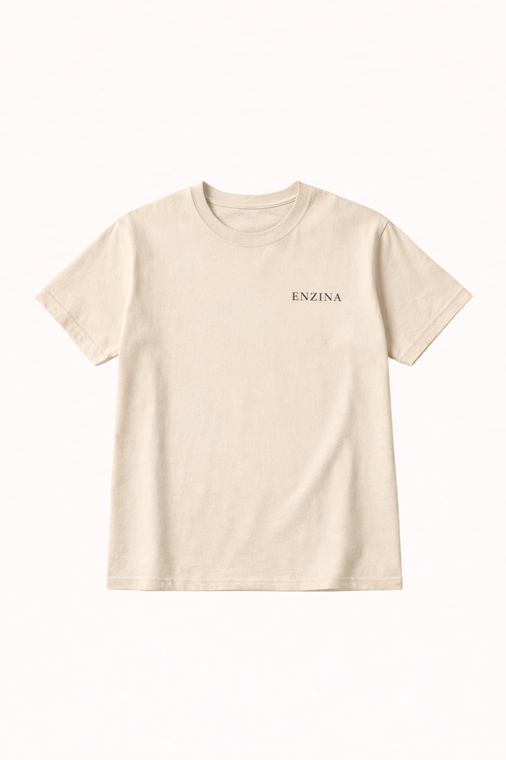 ENZINA T-Shirt in Cotton – Ecru