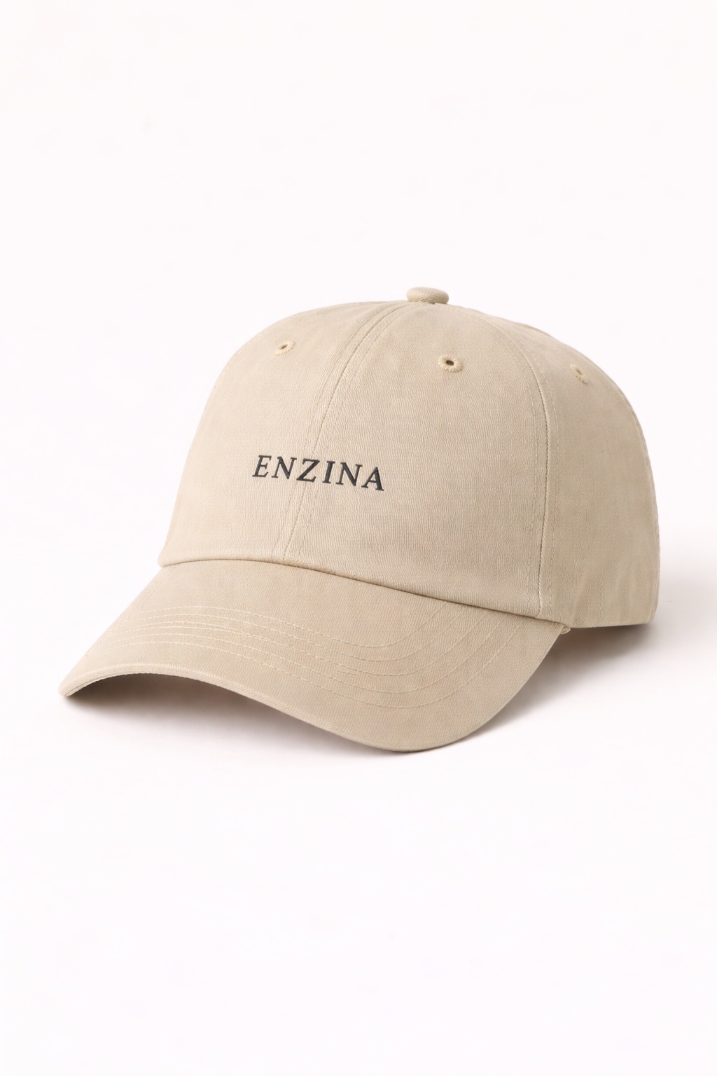 ENZINA Cap in Cotton – Ecru