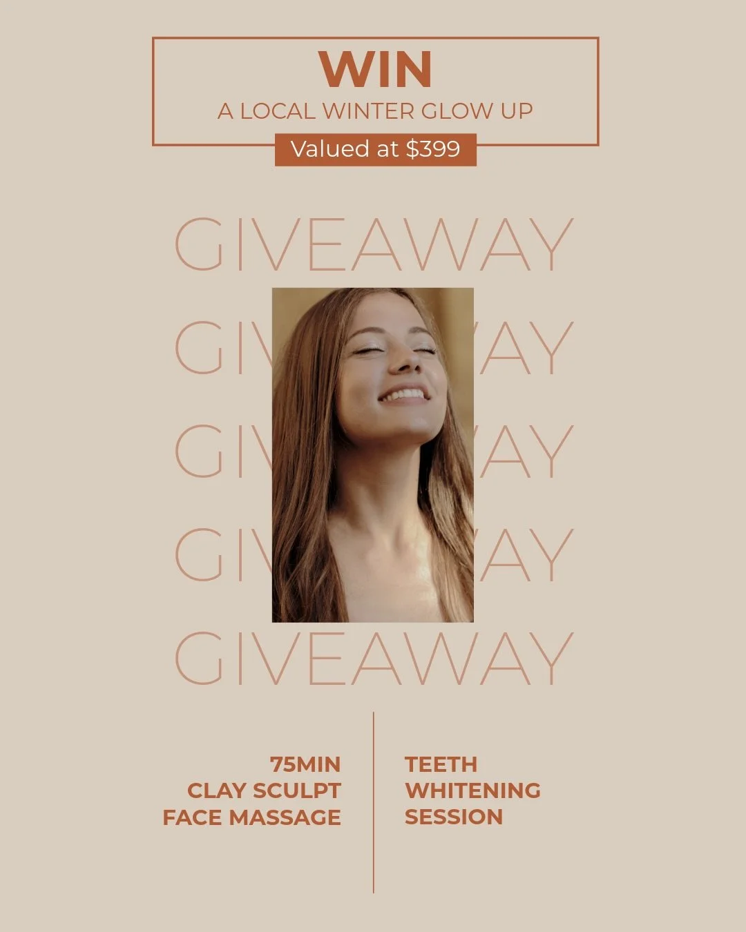 ✨ WIN A LOCAL WINTER GLOW UP ✨

To celebrate two local businesses coming together, Clay Studio and Matamata Teeth Whitening are giving one lucky winner the chance to enjoy the ultimate self-care experience, valued at $399.

✨ Prize includes:
🤍 A 75-